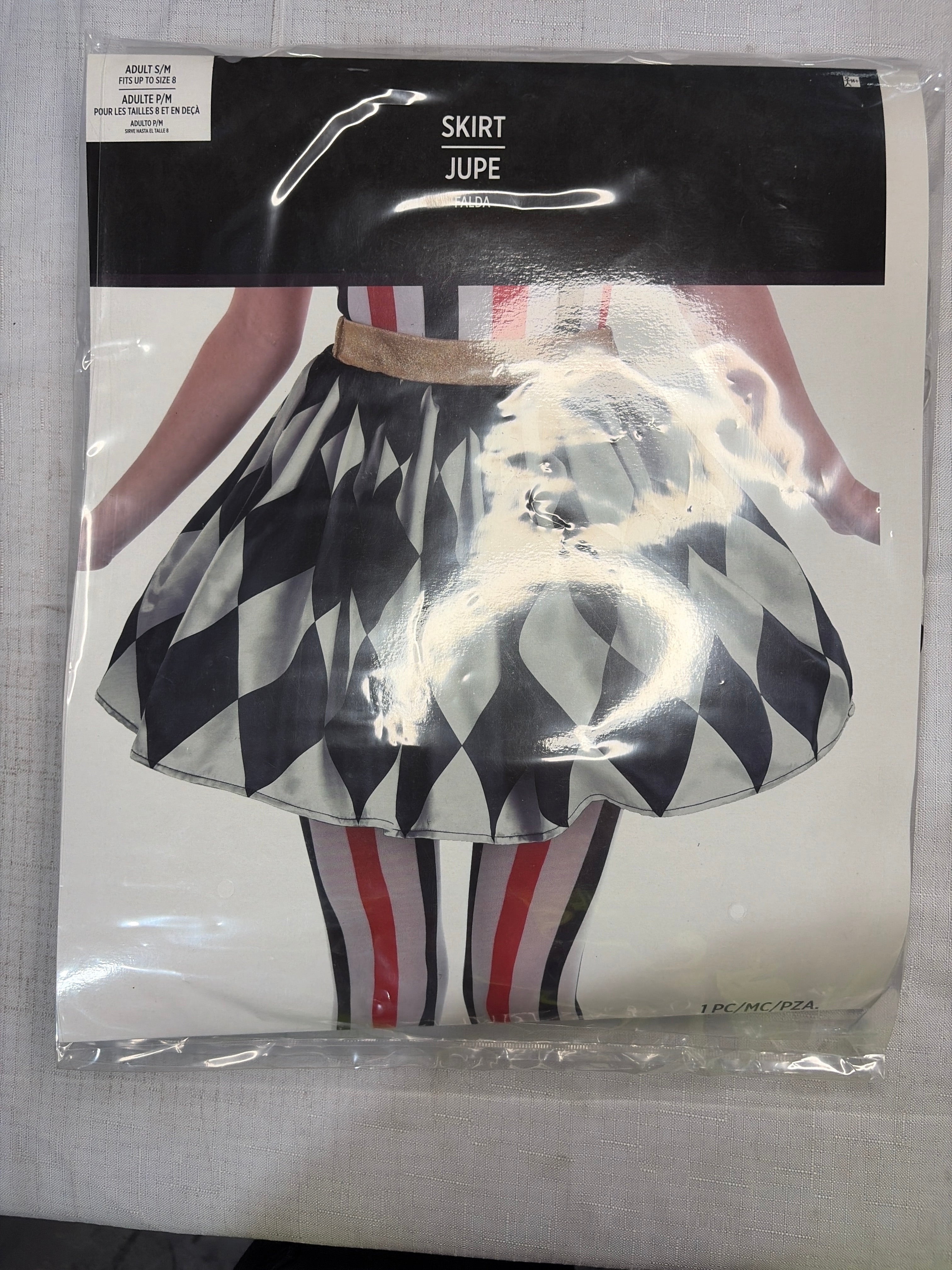 Vintage Circus Skirt & Tights Halloween Accessory Set - Adult S/M
