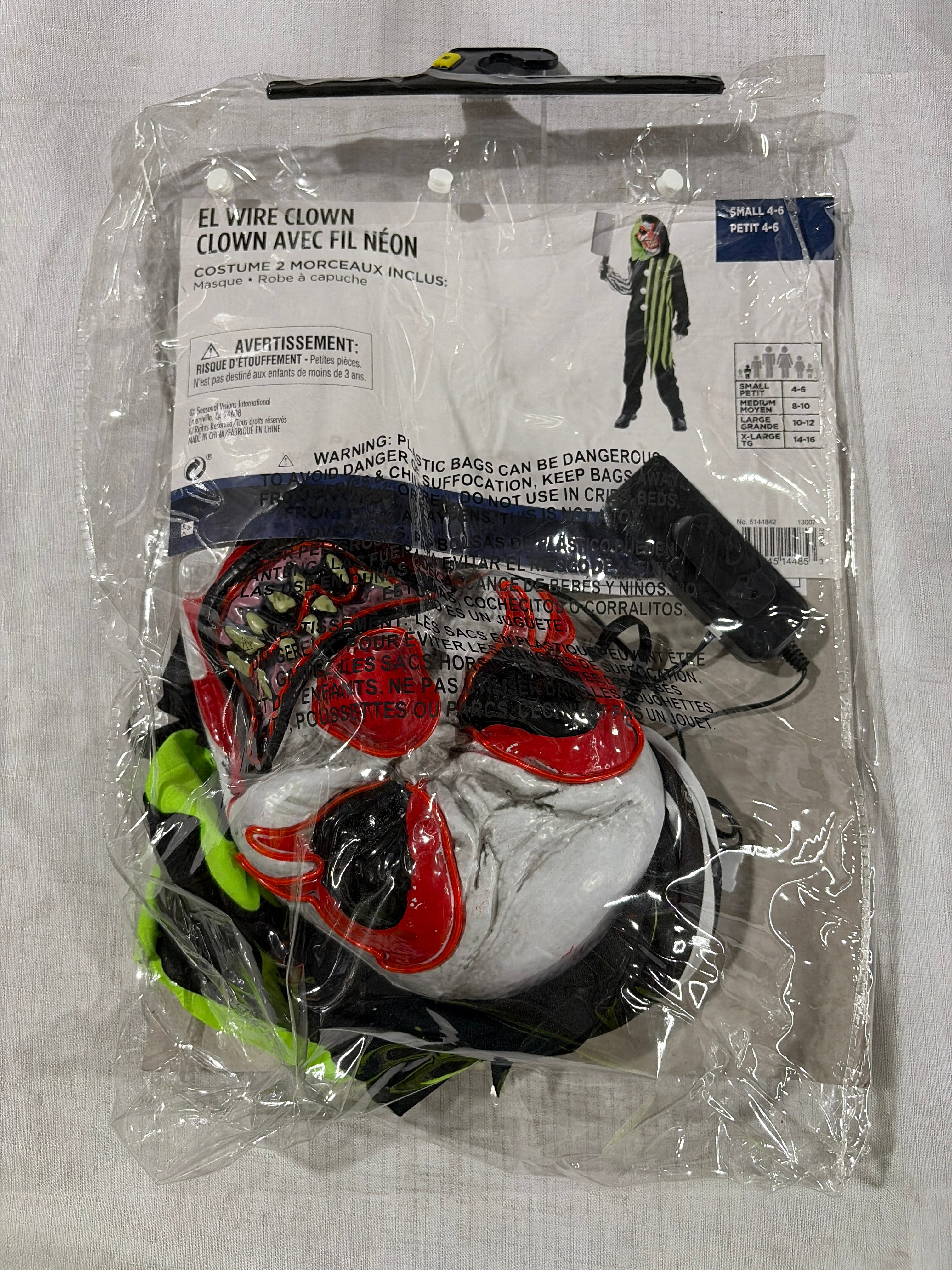 Kids' Sinister Clown Halloween Costume - Child S (4-6)