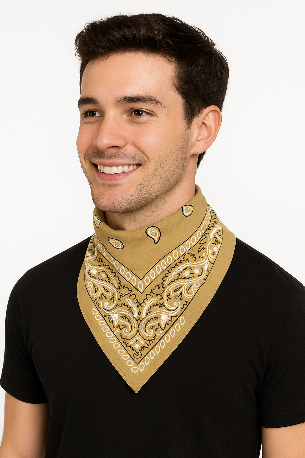 Gold Paisley Bandana - Versatile Costume Accessory
