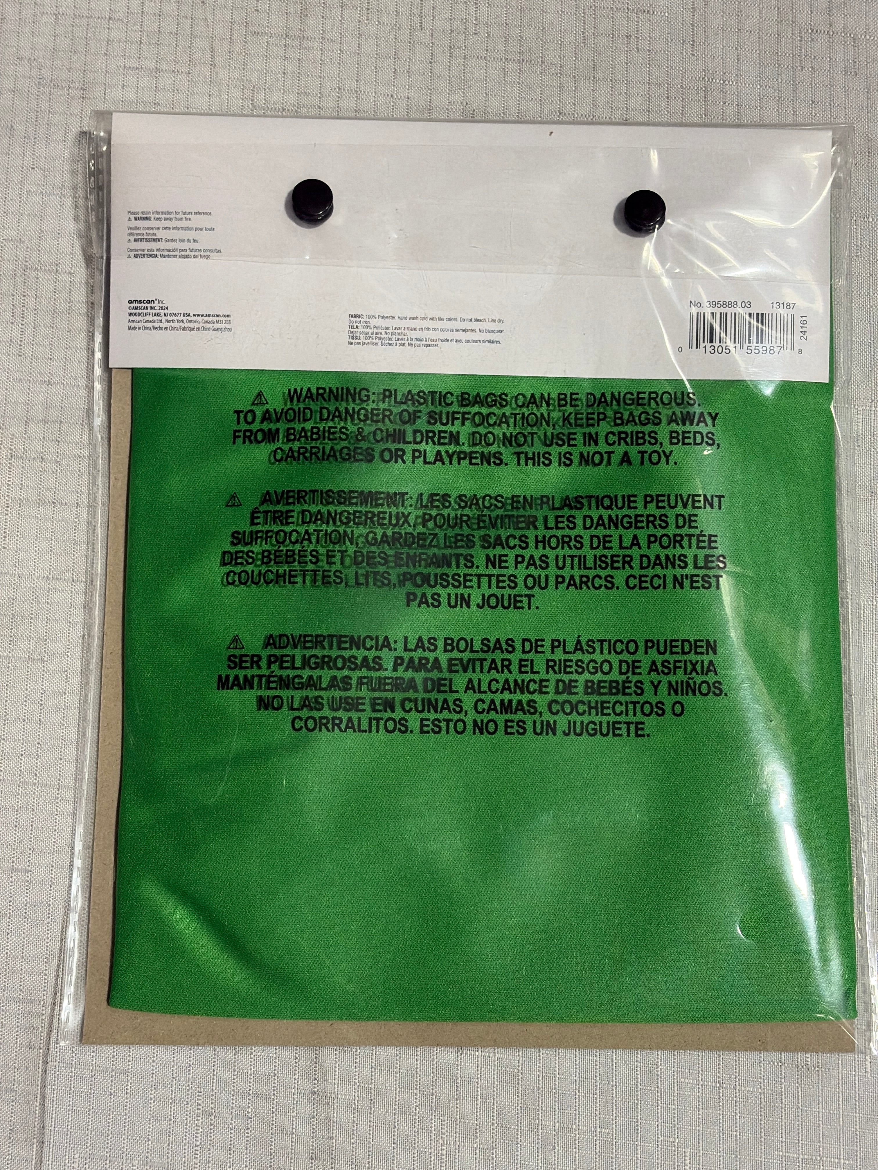 Festive Green Superhero Cape Costume Accessory - One Size