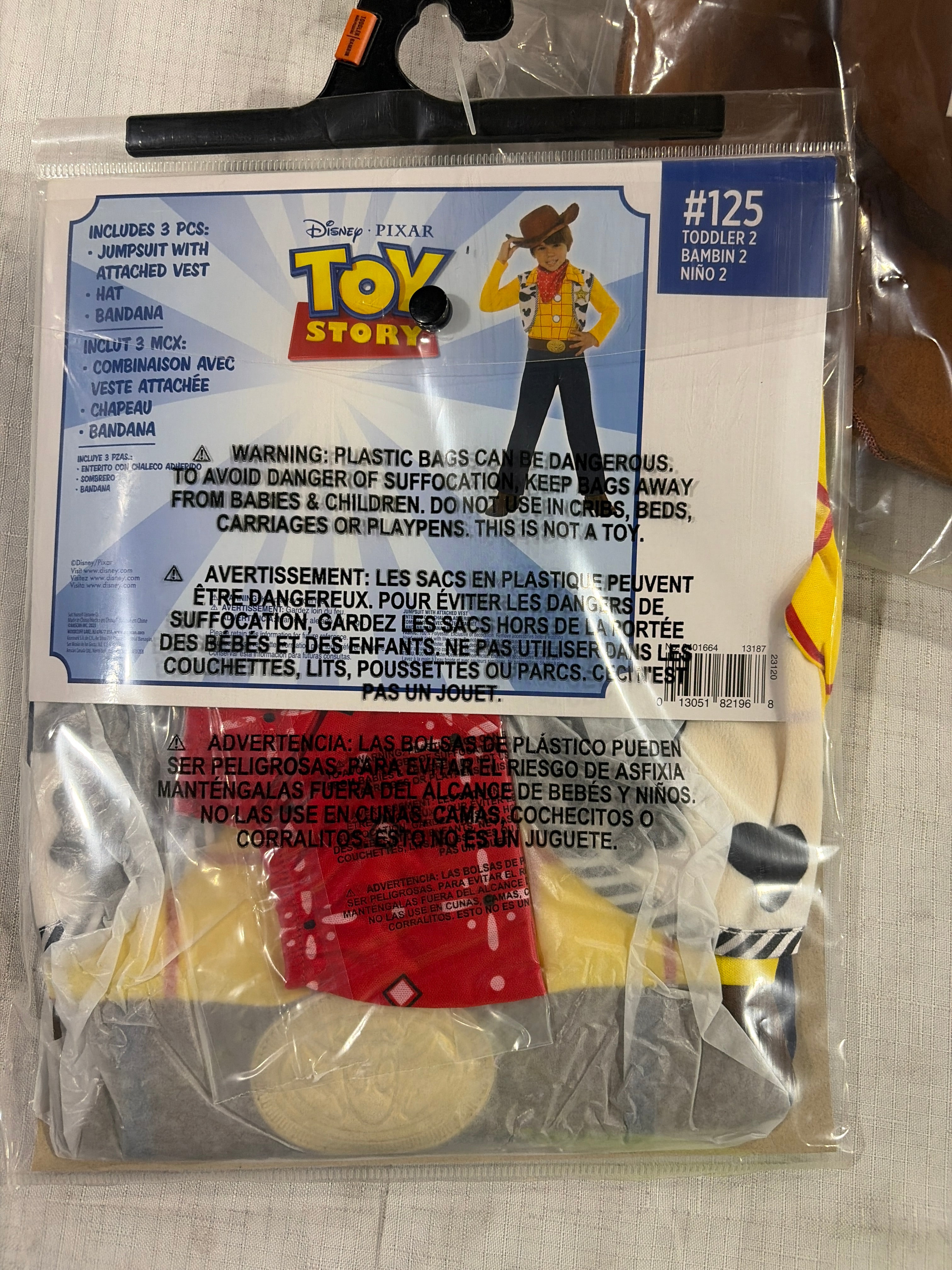 Toy Story Woody Kids' Halloween Costume with Hat & Vest - Toddler (2-3)