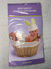 Infant Bunny Costume Accessory Kit with Hat & Tail for Easter - One Size