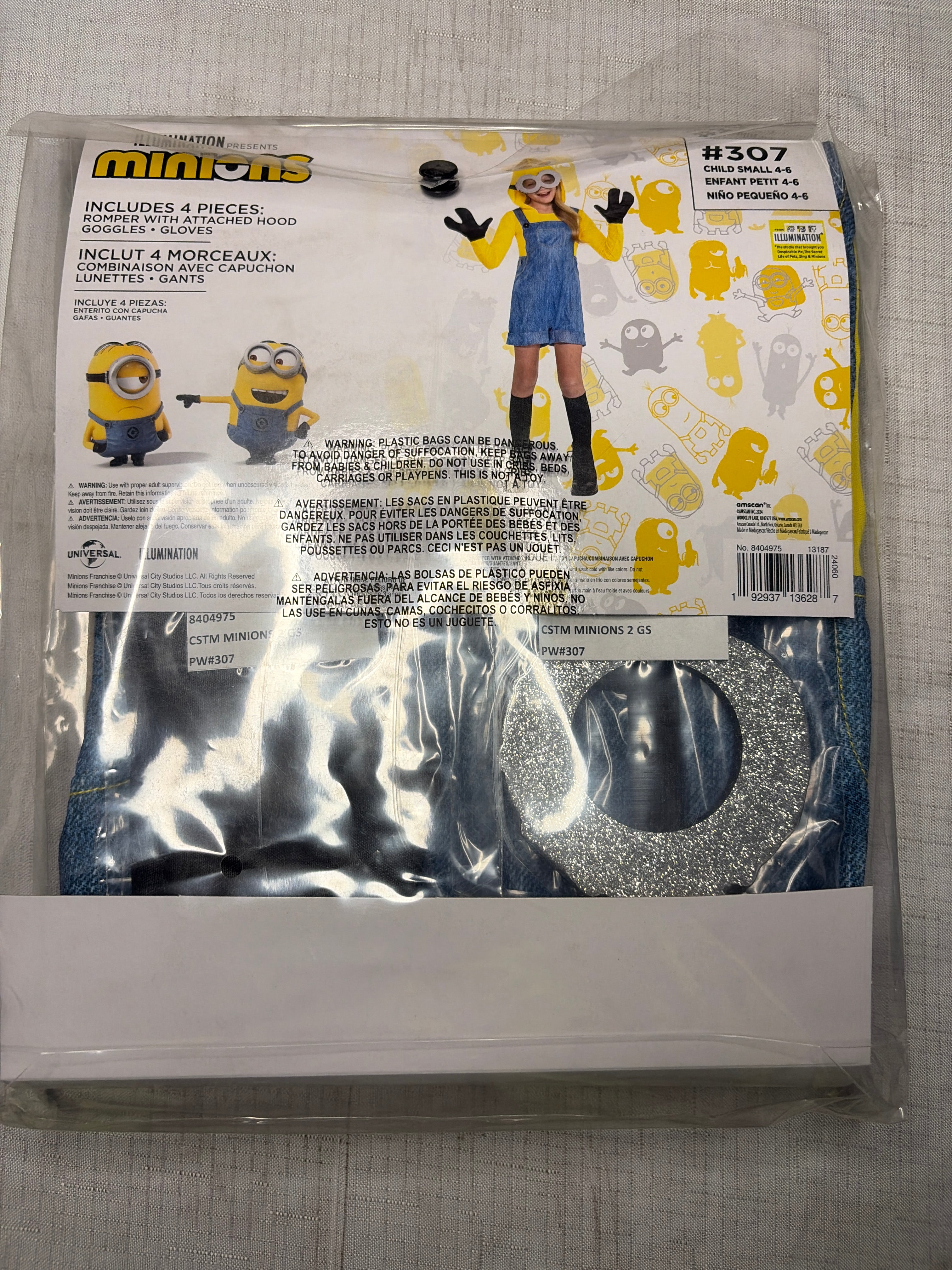 Minions 2 Movie Halloween Costume for Girls - Child S (4-6)