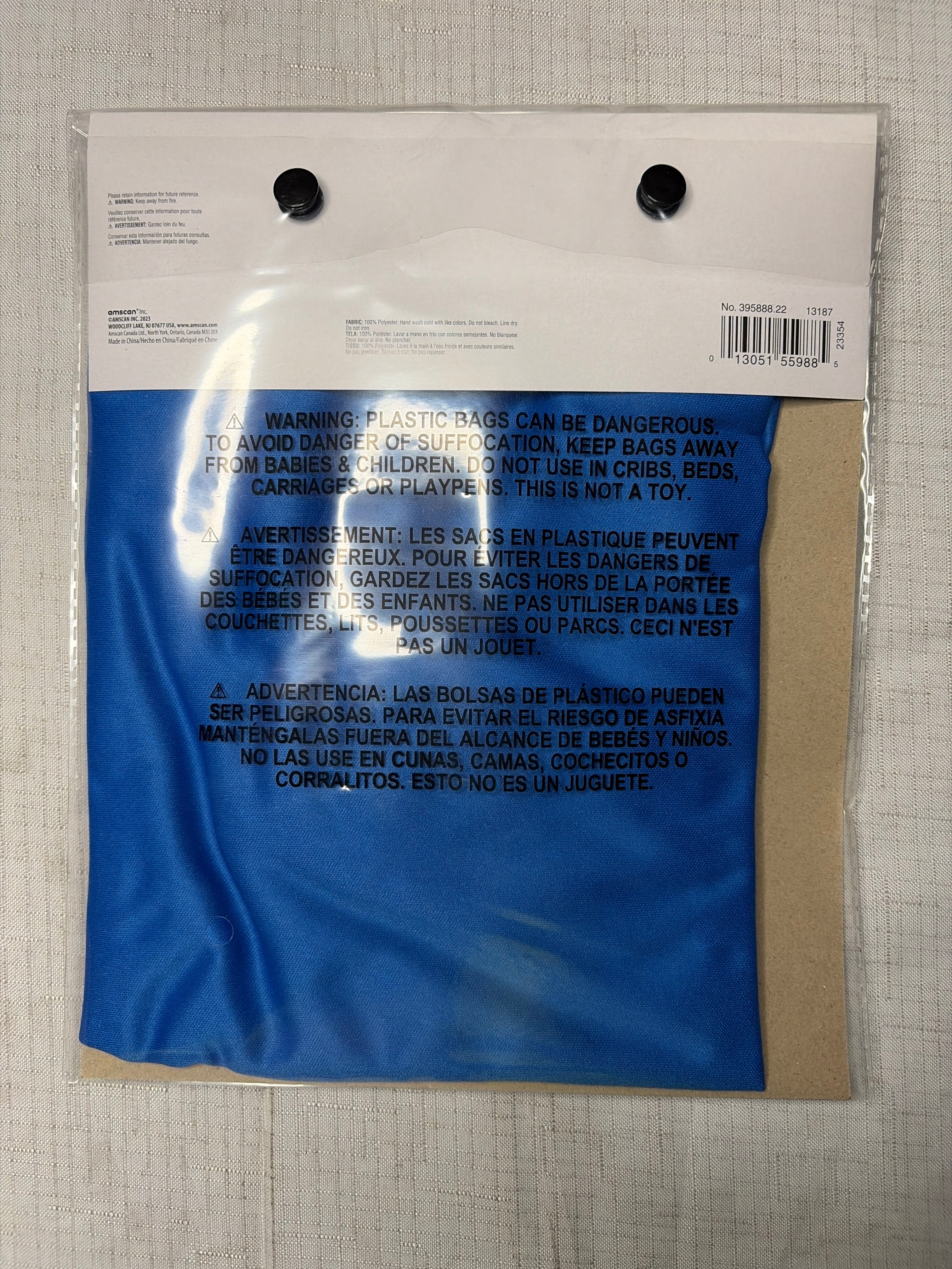 Royal Blue Superhero Cape Costume Accessory - One Size