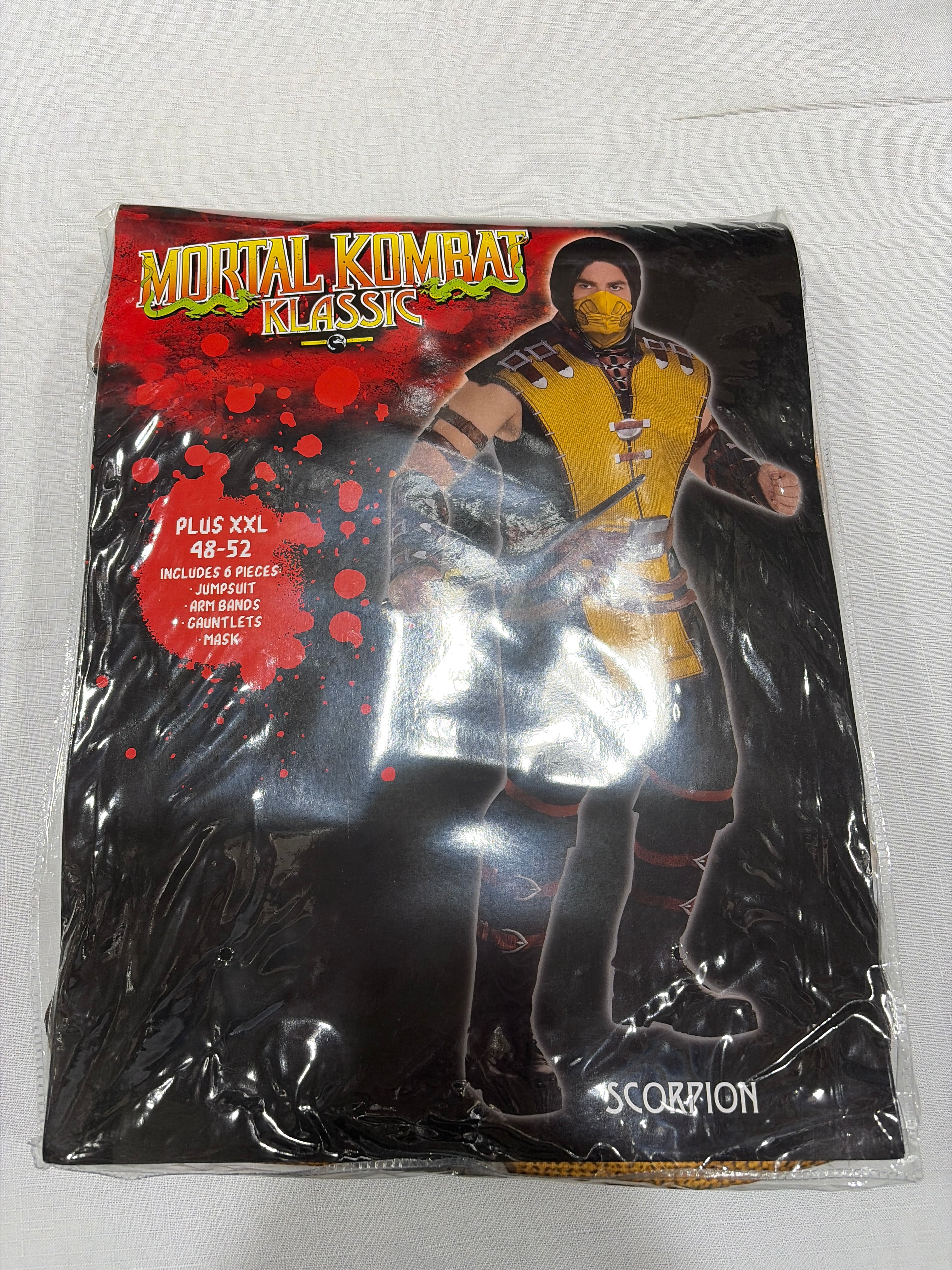 Mortal Kombat Scorpion Costume for Adults - Adult 2XL (48-52)