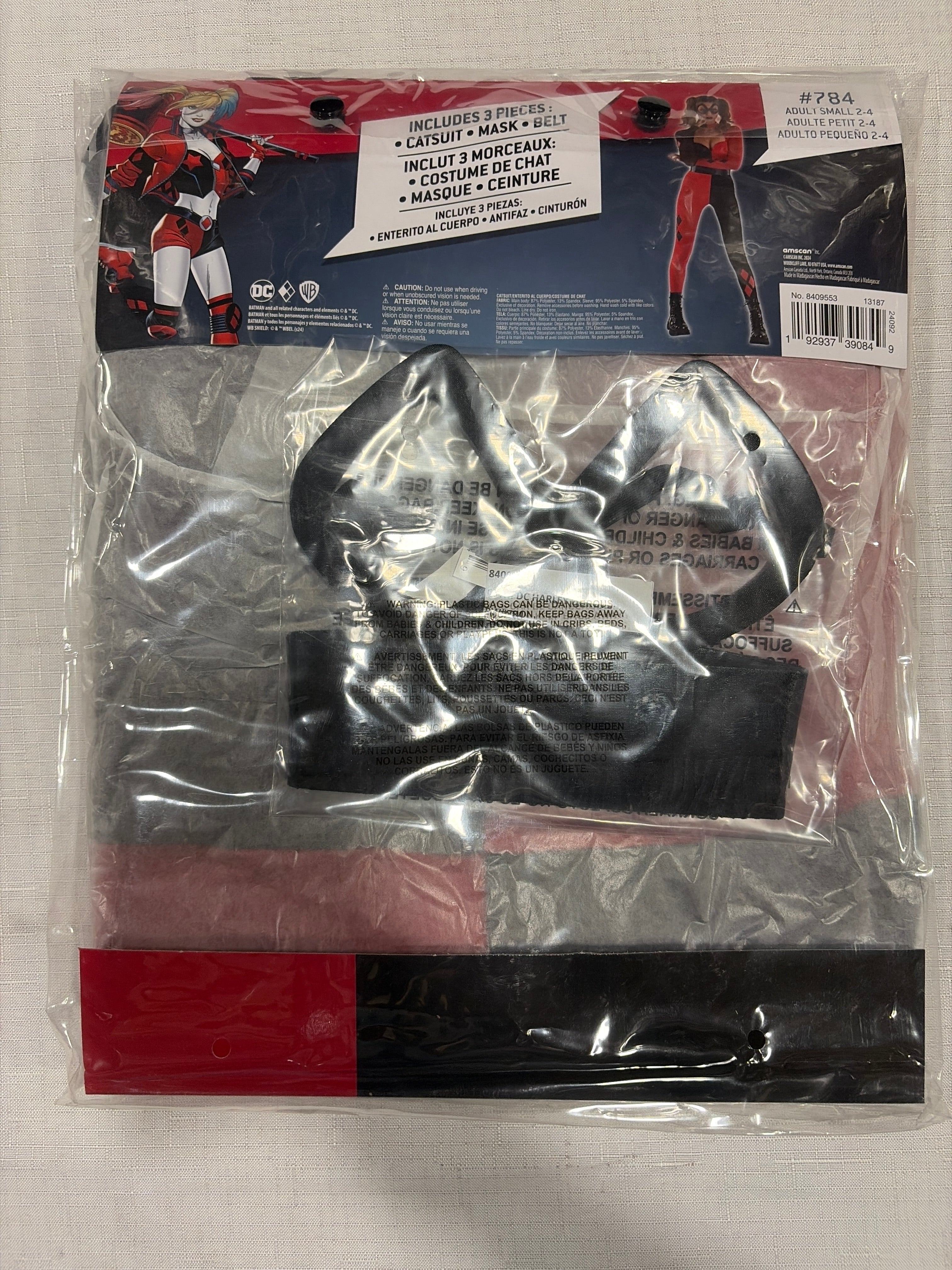 Harley Quinn Classic Halloween Costume for Women - Adult S (2-4)