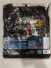 Classic Dracula Halloween Costume Cape Set - Adult One Size