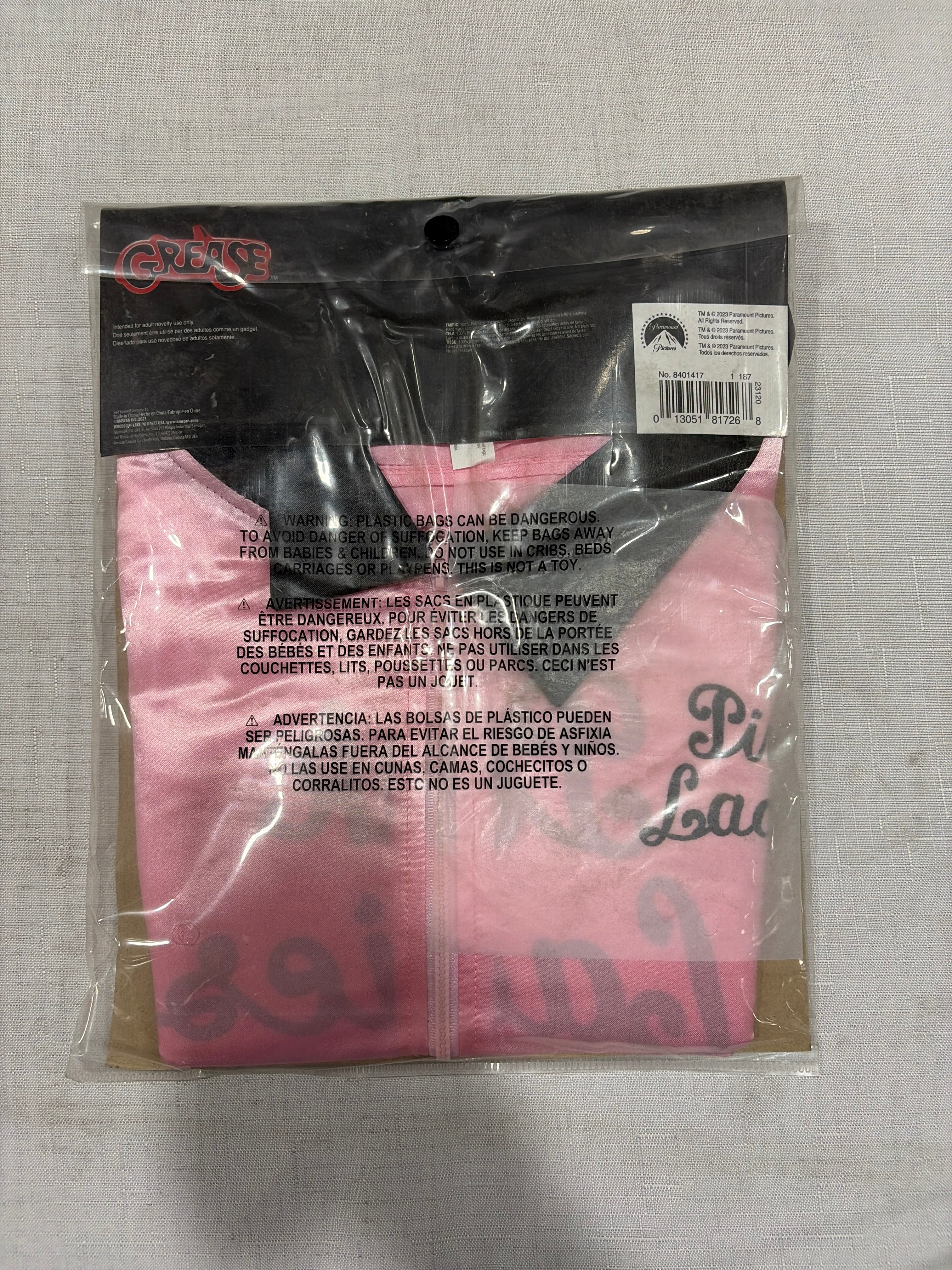 Grease Pink Ladies Jacket - Adult Costume Accessory - Adult 2XL (18-20)