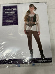 Shipwrecked Pirate Girl Halloween Costume - Child M (8-10)