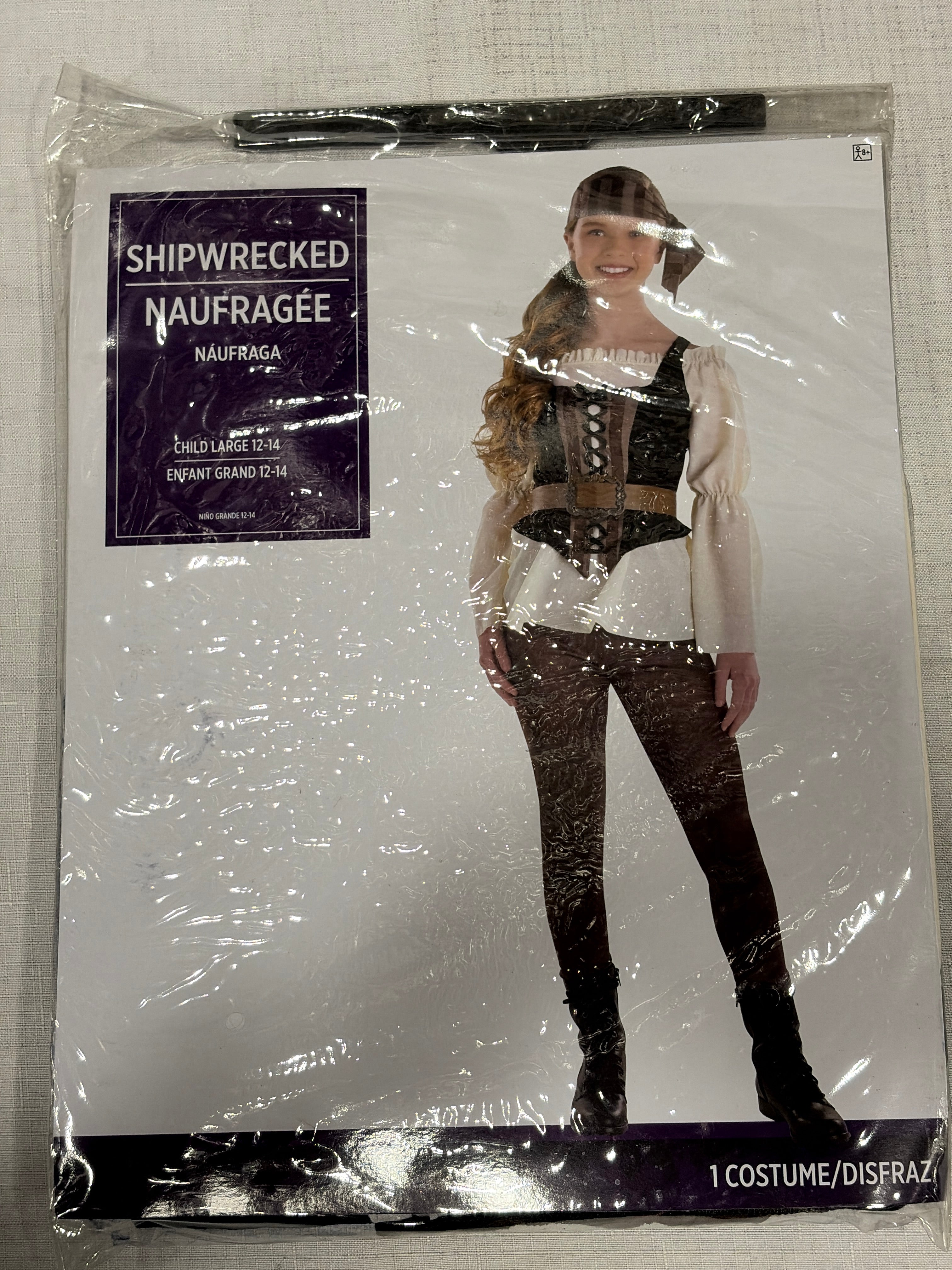 Shipwrecked Pirate Girl Halloween Costume - Child L (12-14)