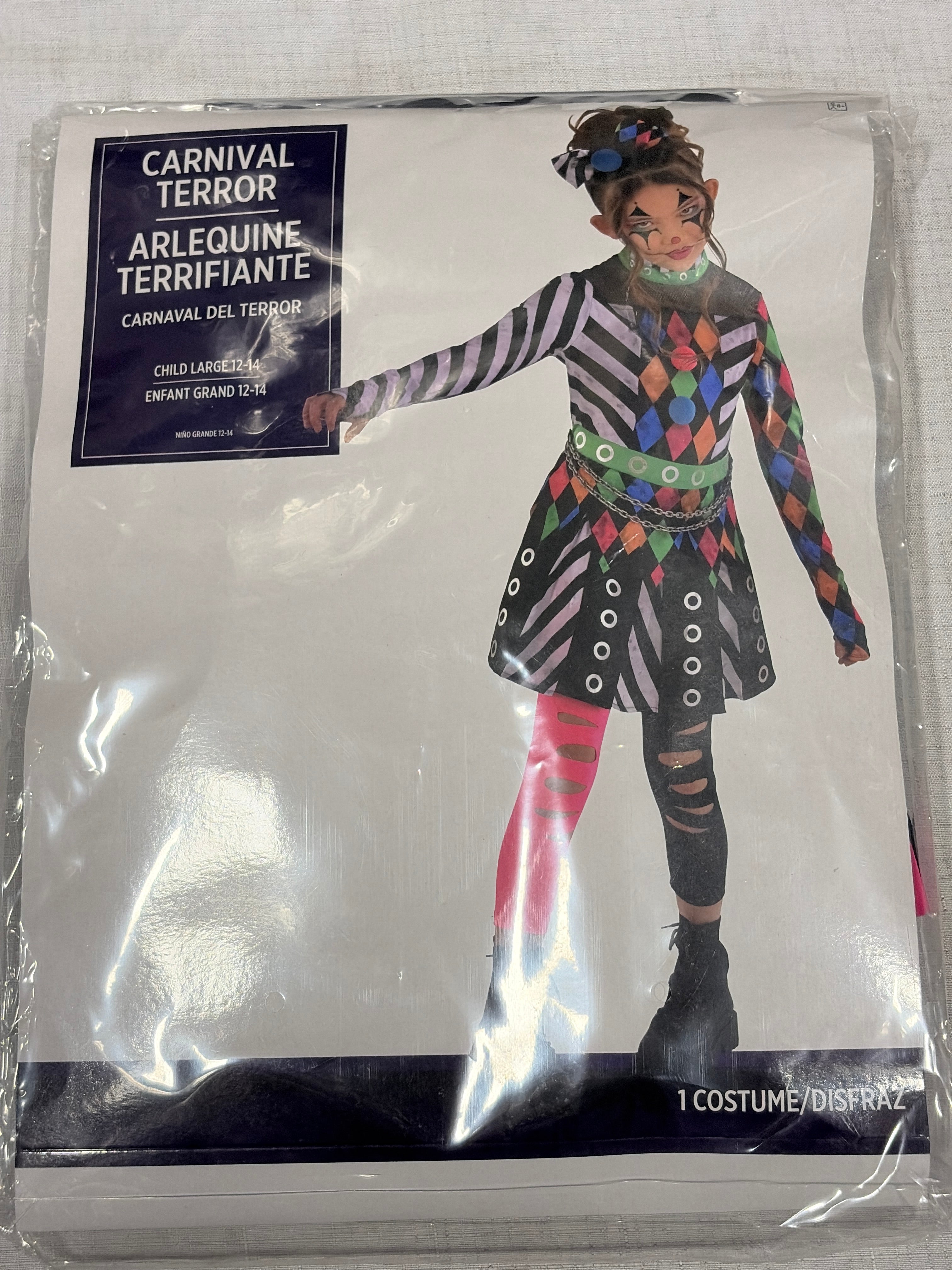 Girls' Carnival Terror Halloween Costume - Child L (12-14)