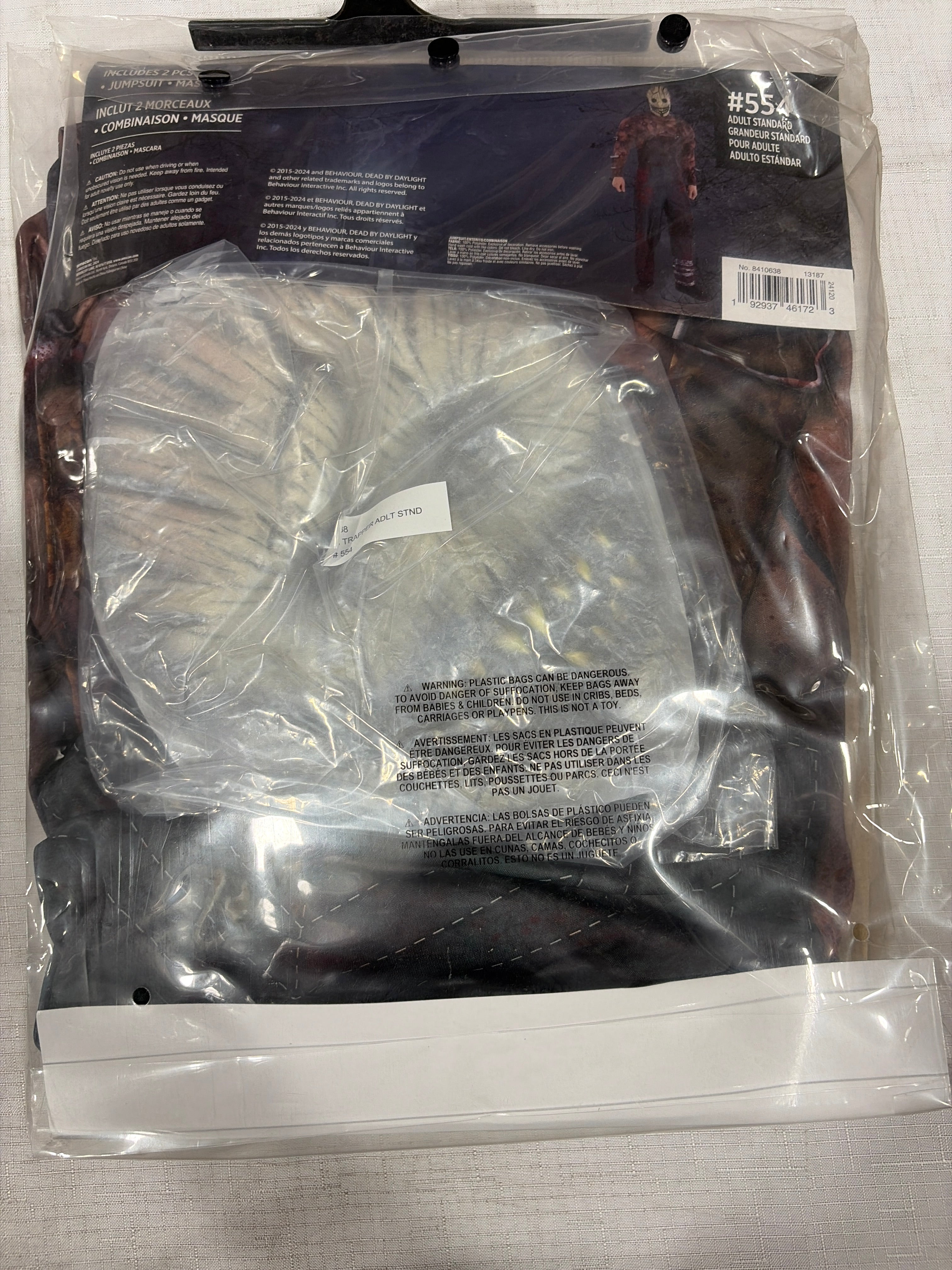 Adult Dead By Daylight The Trapper Halloween Costume - Adult One Size (Up to Size 44)