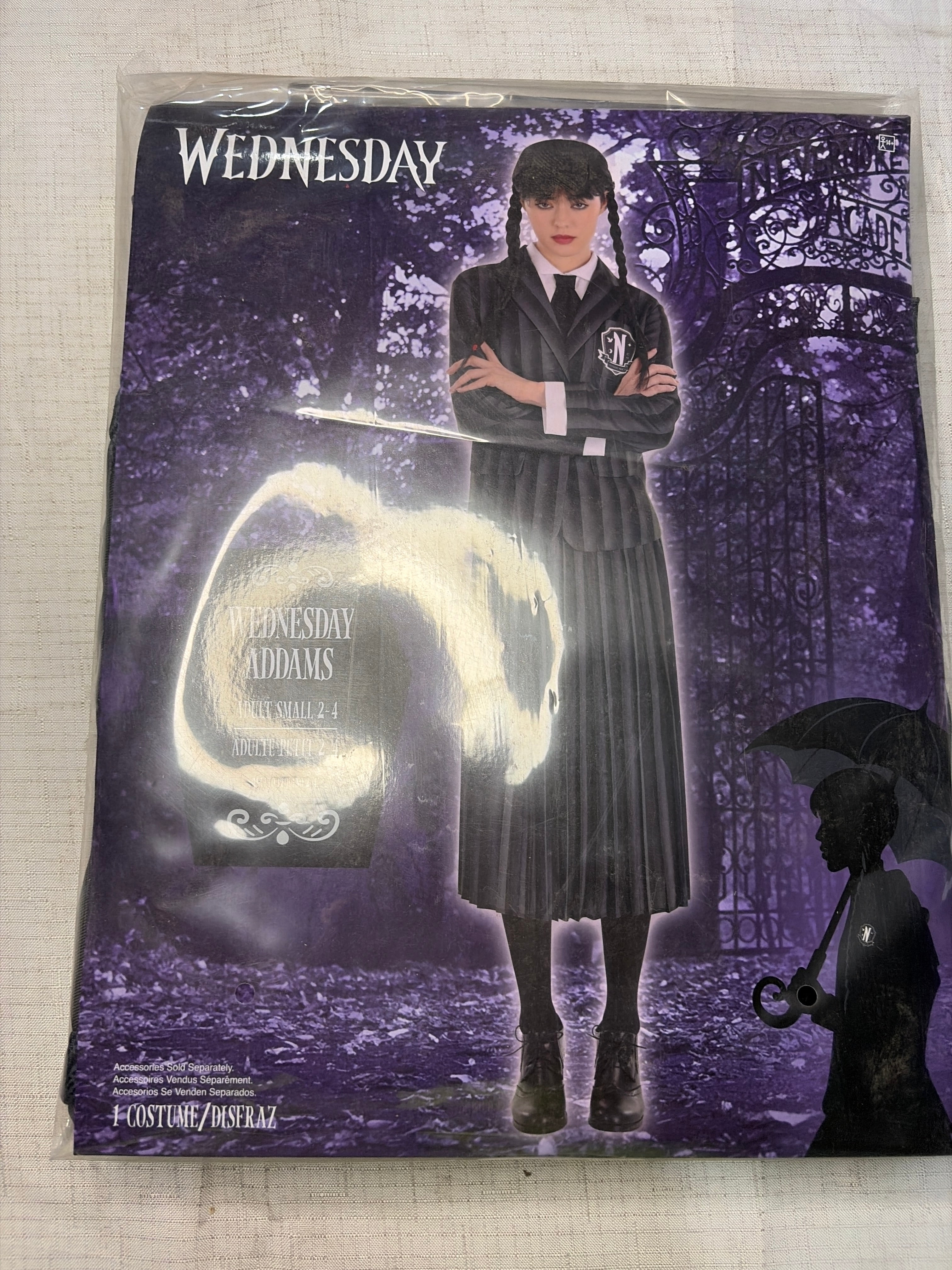 Wednesday Addams Nevermore Halloween Costume - Adult S (2-4)