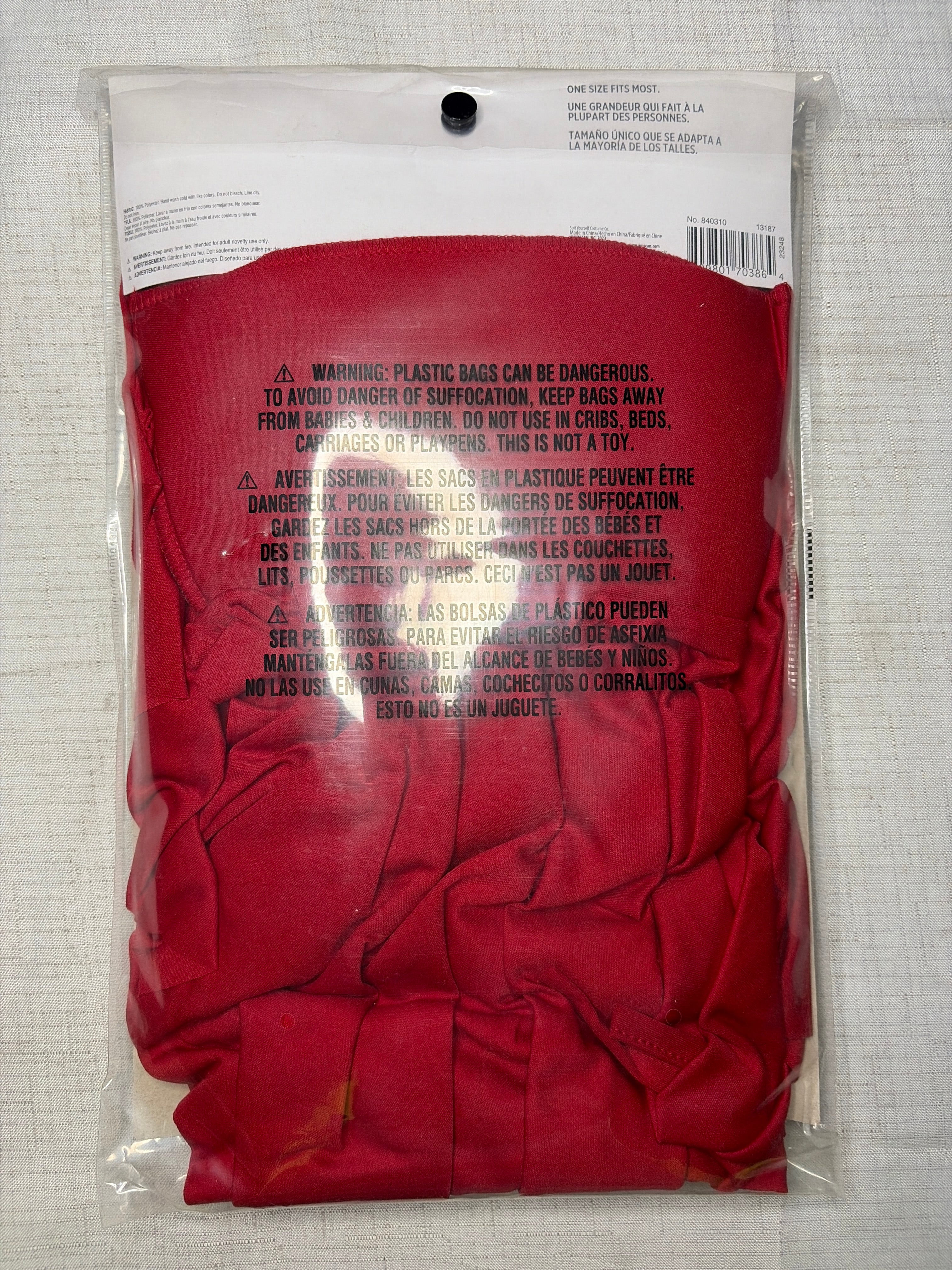 Adult Red Halloween Cape with Dramatic Collar - One Size (Mid Length)