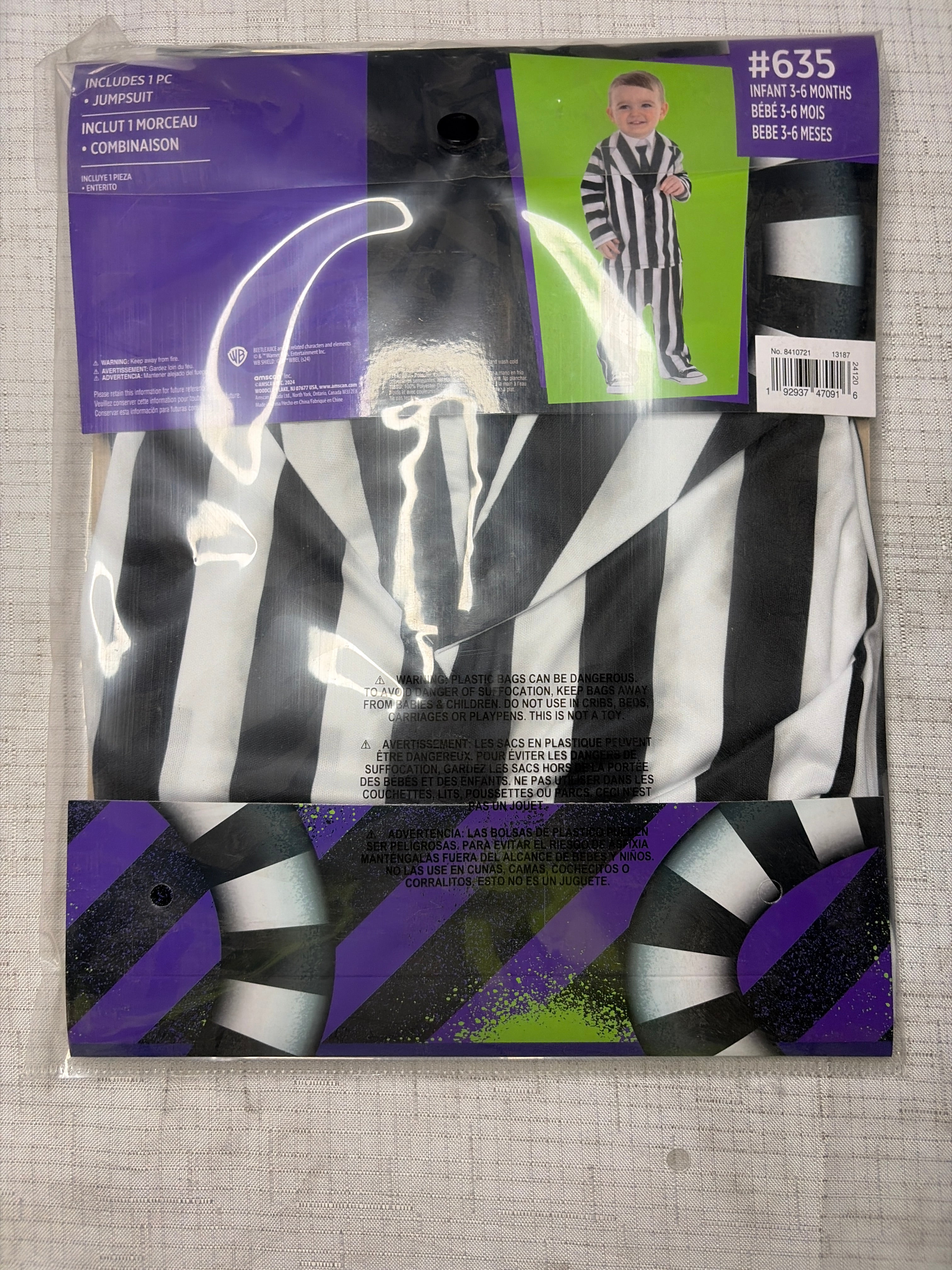 Infant Beetlejuice Halloween Costume - Infant (3-6 Months)