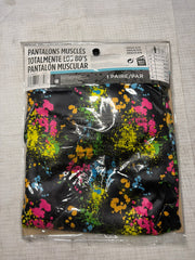 1980s Neon Splatter Muscle Pants - Halloween Costume Accessory - Adult S/M