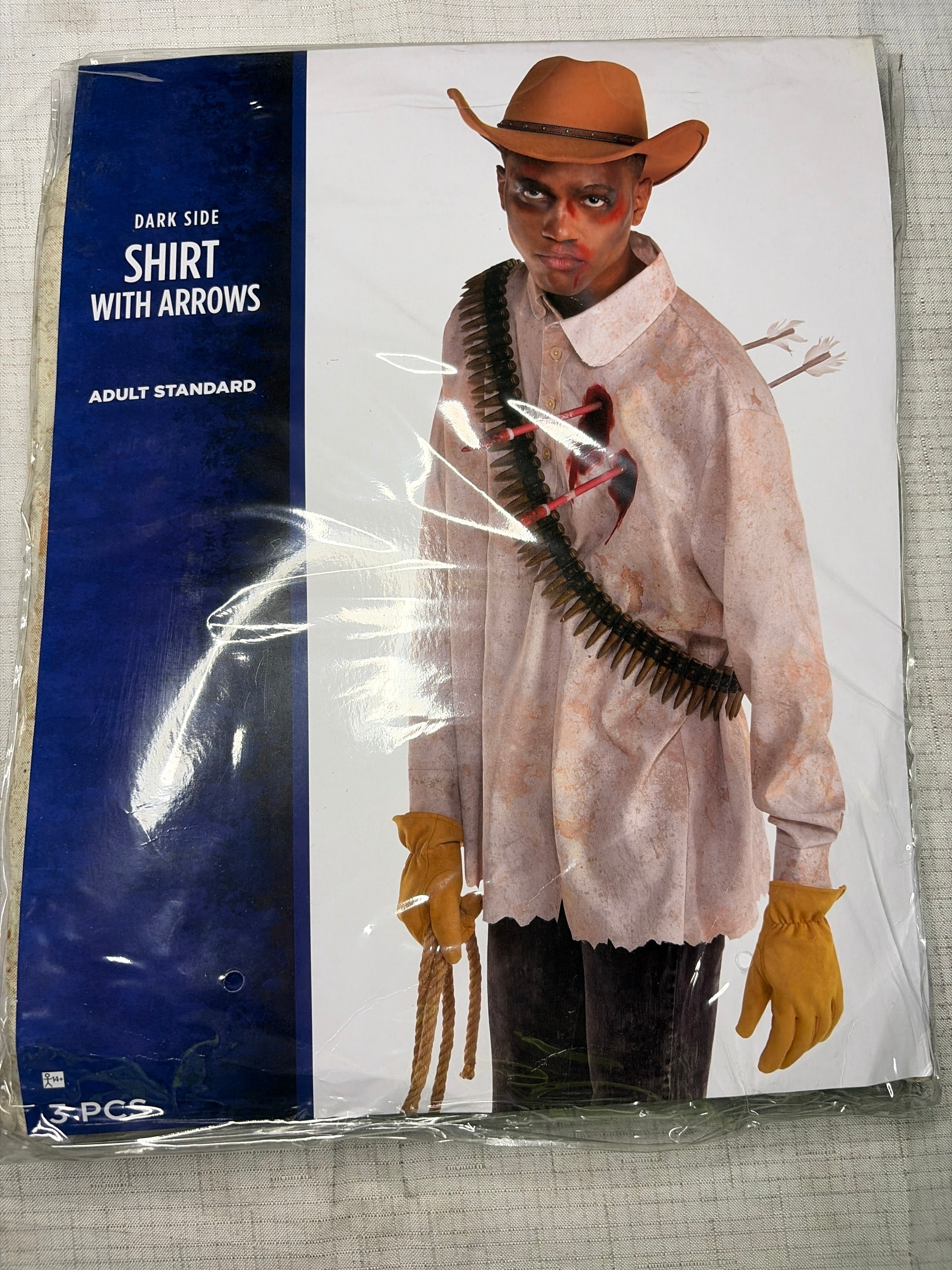 Men's Zombie Shirt with Impaled Arrows - Halloween Costume Accessory - Adult One Size