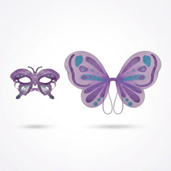 Deluxe Butterfly Flutter Eye Mask and Wings Set