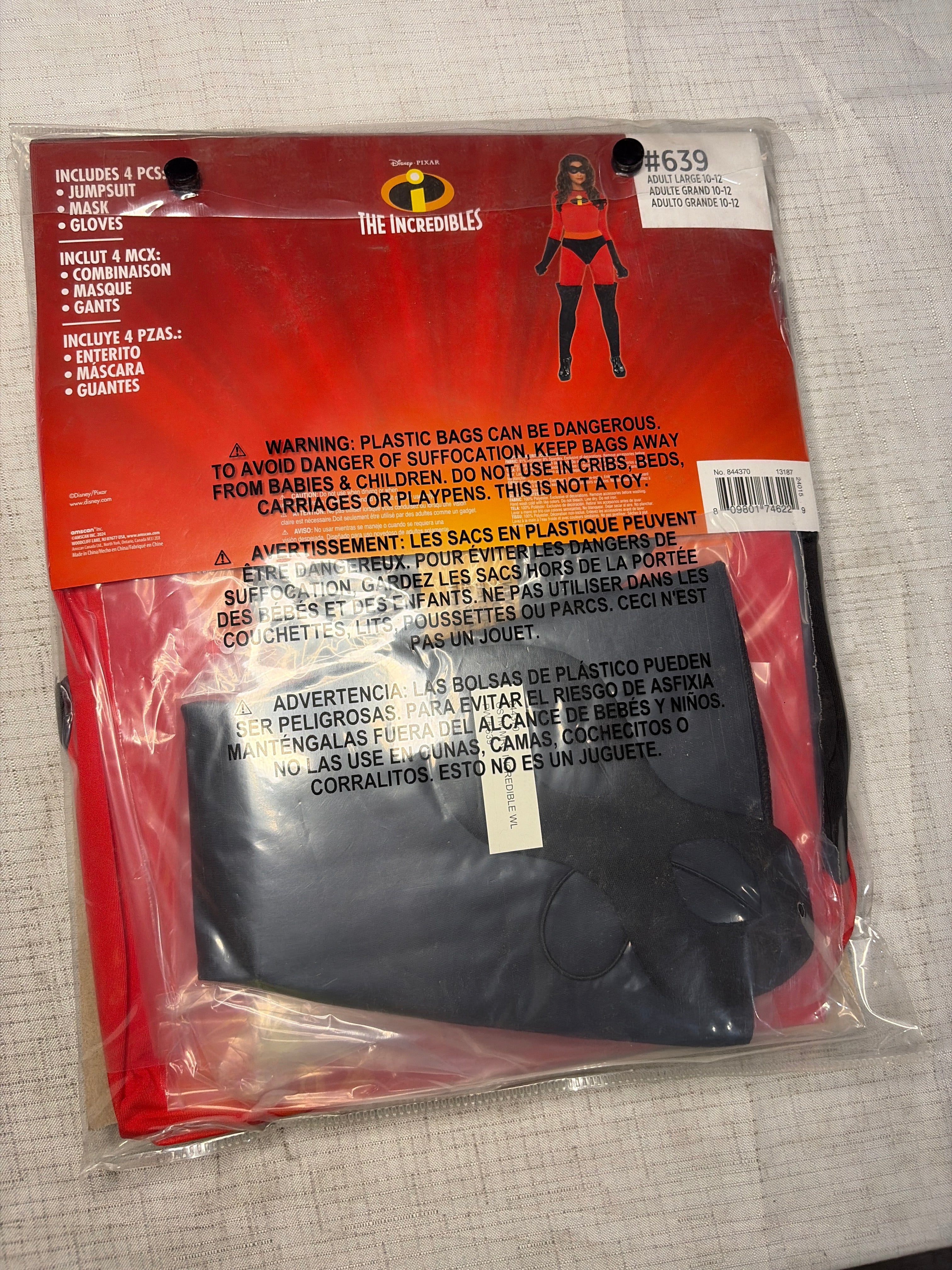 Plus Size Mrs. Incredible Halloween Costume - Disney-Pixar's The Incredibles - Adult L (10-12)