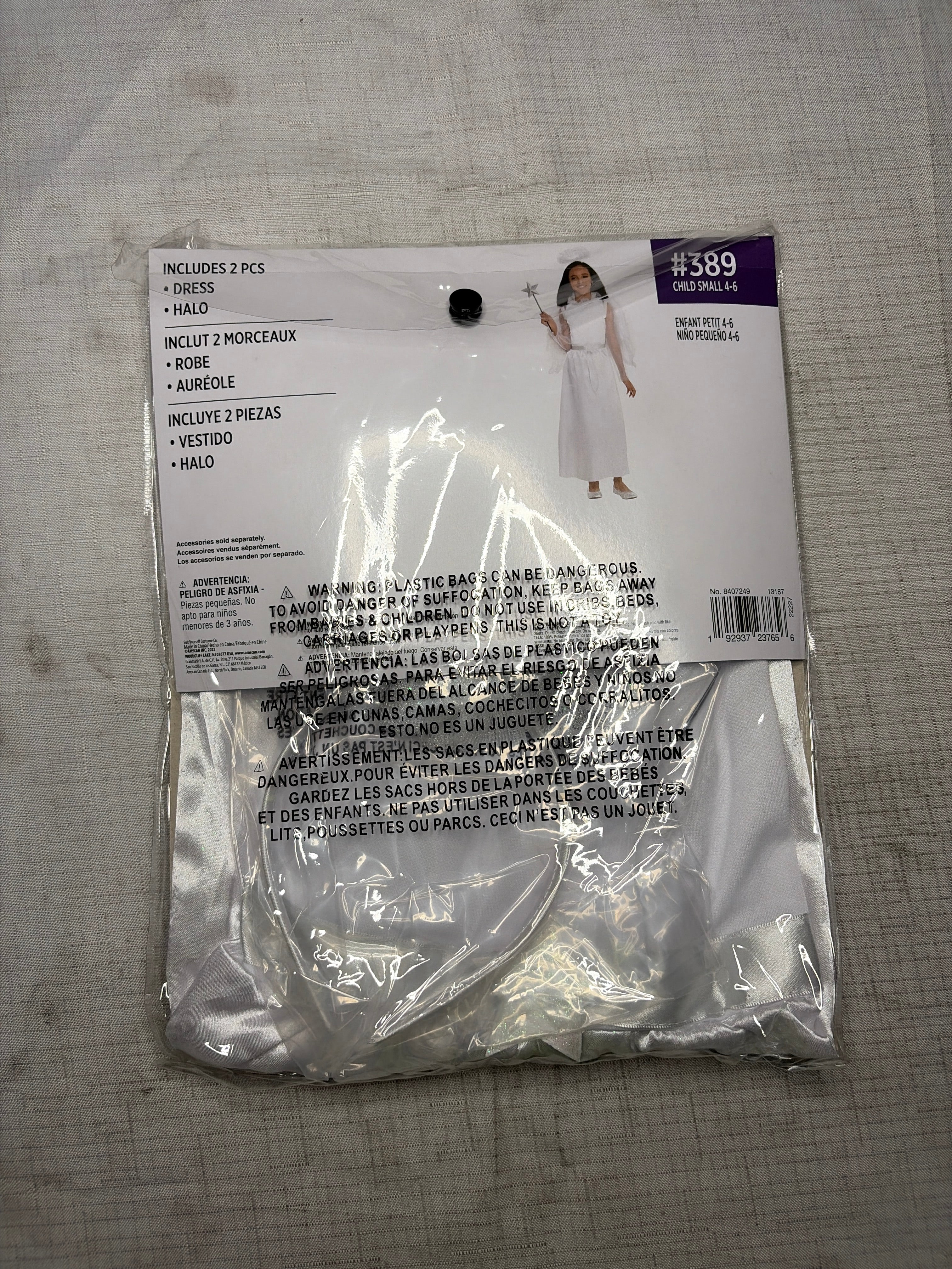Starlight Angel Costume for Girls with Halo & Wings - Child S (4-6)