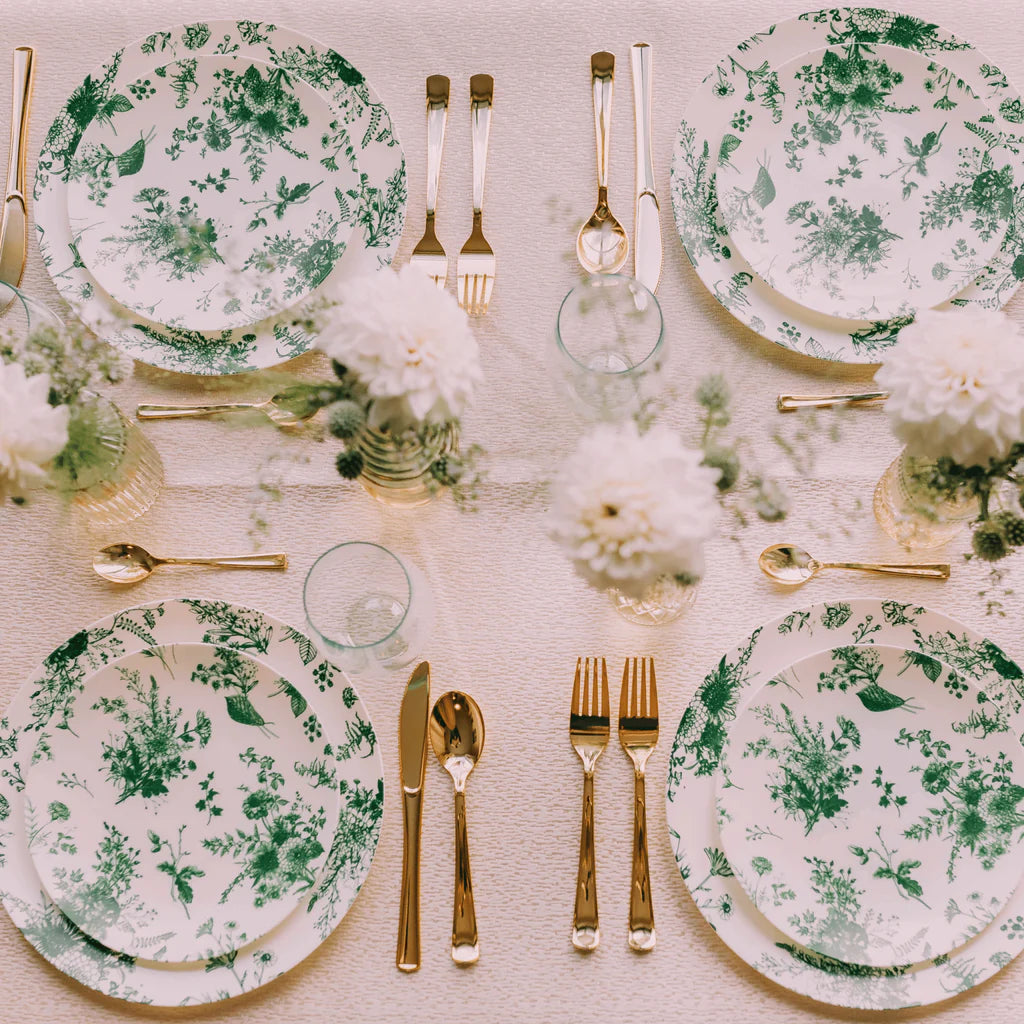 10 In. Verdure Design Plastic Plates | 10 Count