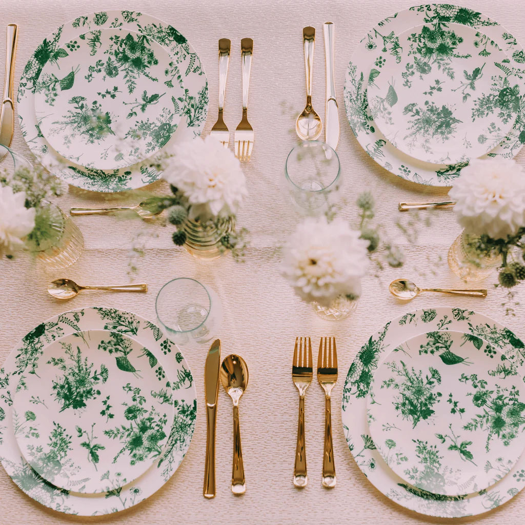 Exquisite Classic Gold Plastic Spoons | 20 Count