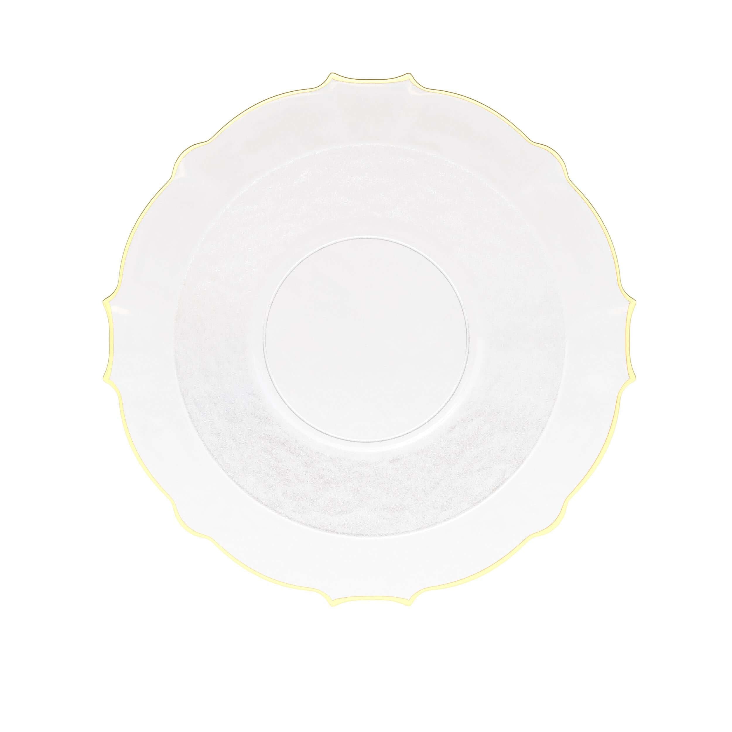12 Oz. Clear/Gold Petal Bowls | 120 Count