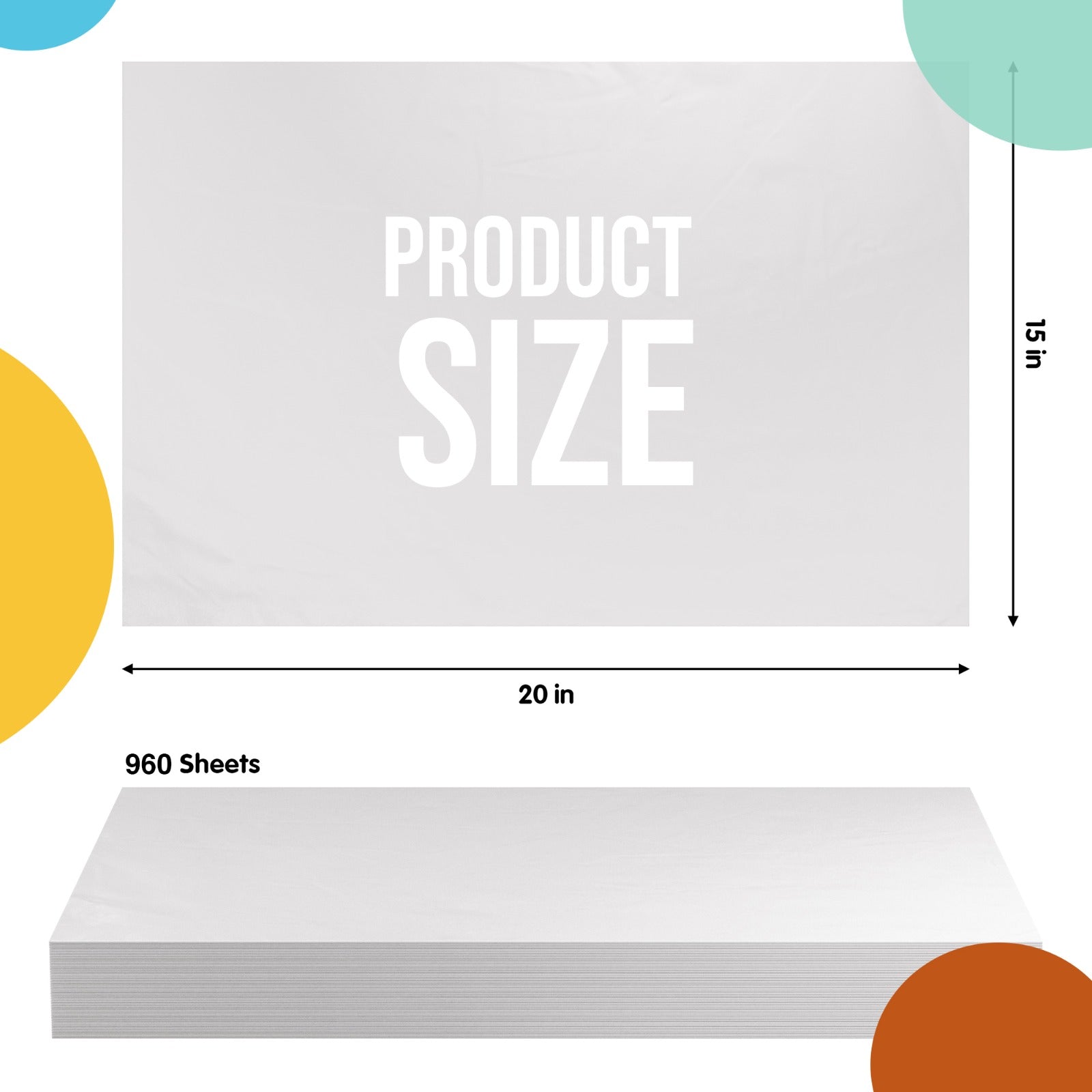 White Tissue Paper 20 in. x 30 in. | 960 Sheets