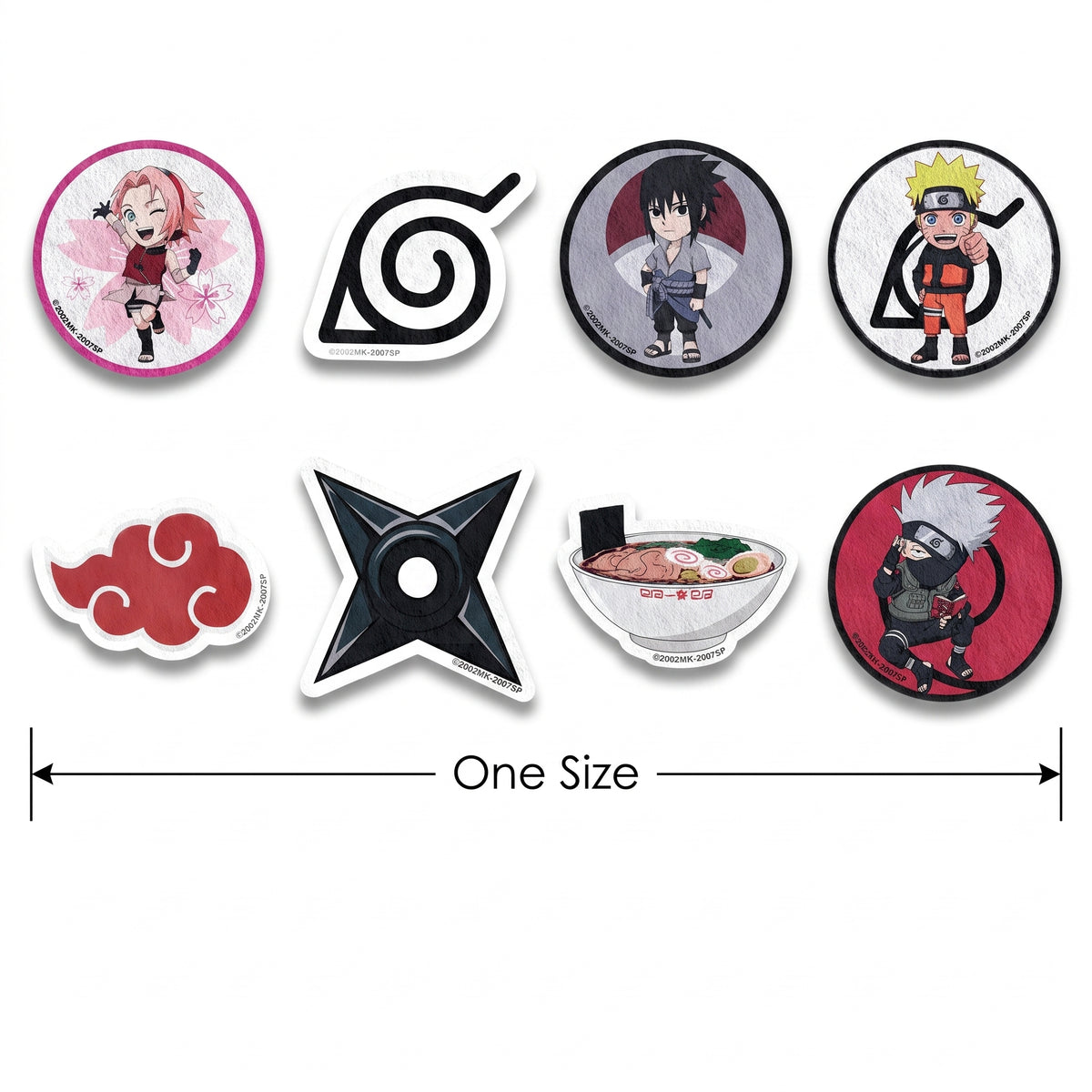 Naruto Anime Party Patches - 8 Count