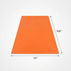 Vibrant Orange Plastic Table Cover - 54x108 Inches
