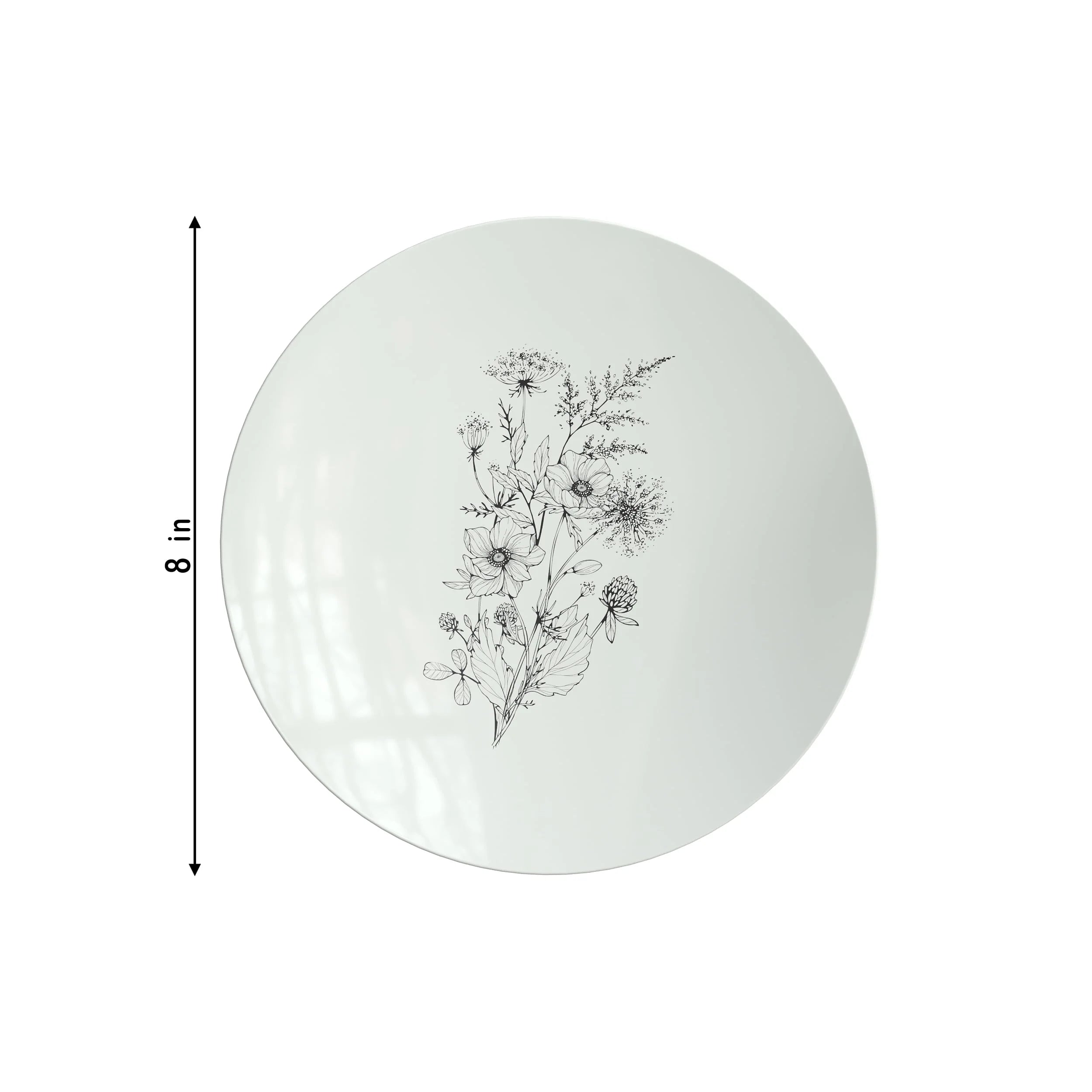 10"" Dandelion Bloom Design Plastic Plates (10)