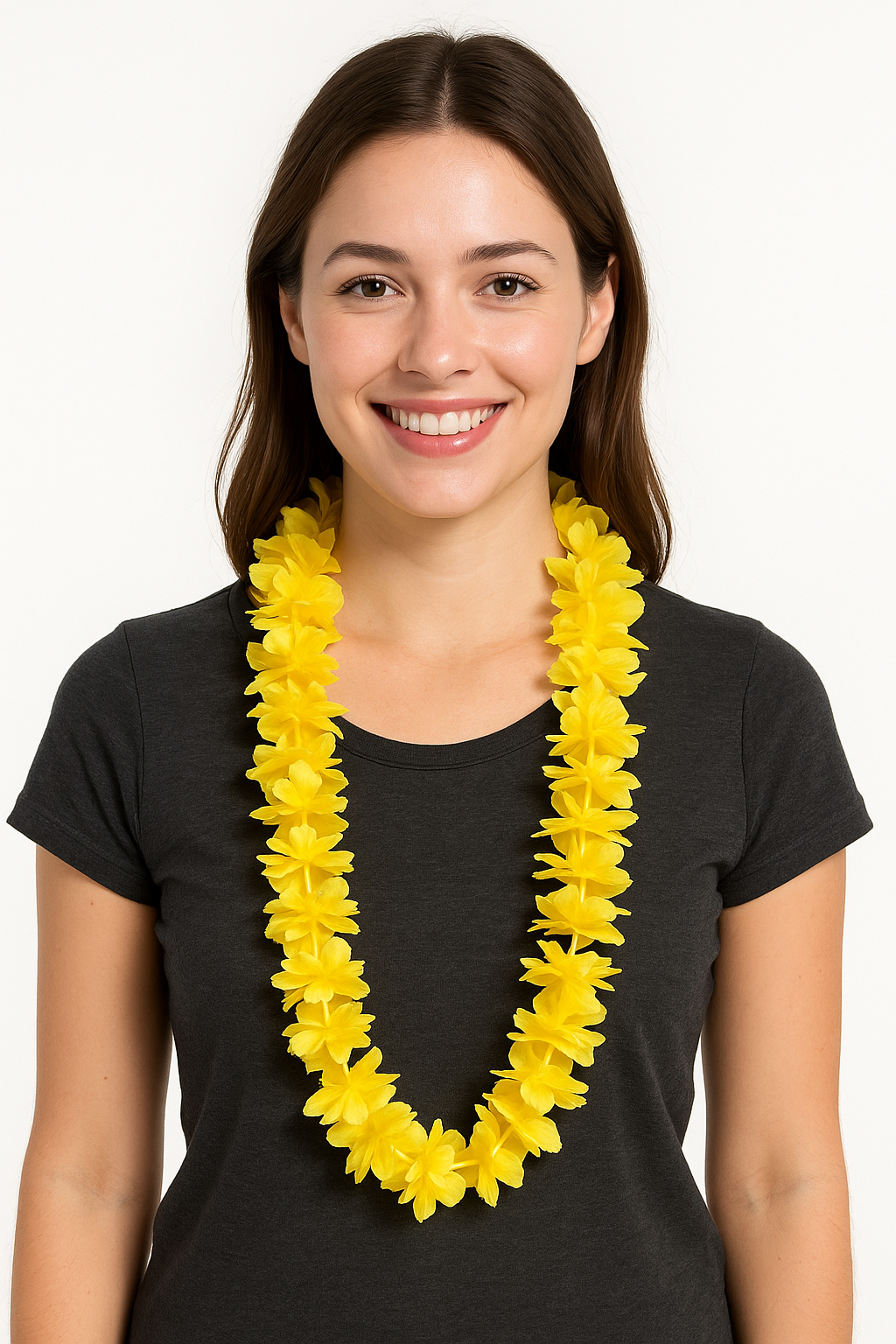 Vibrant Yellow Lei - 40" Tropical Accessory