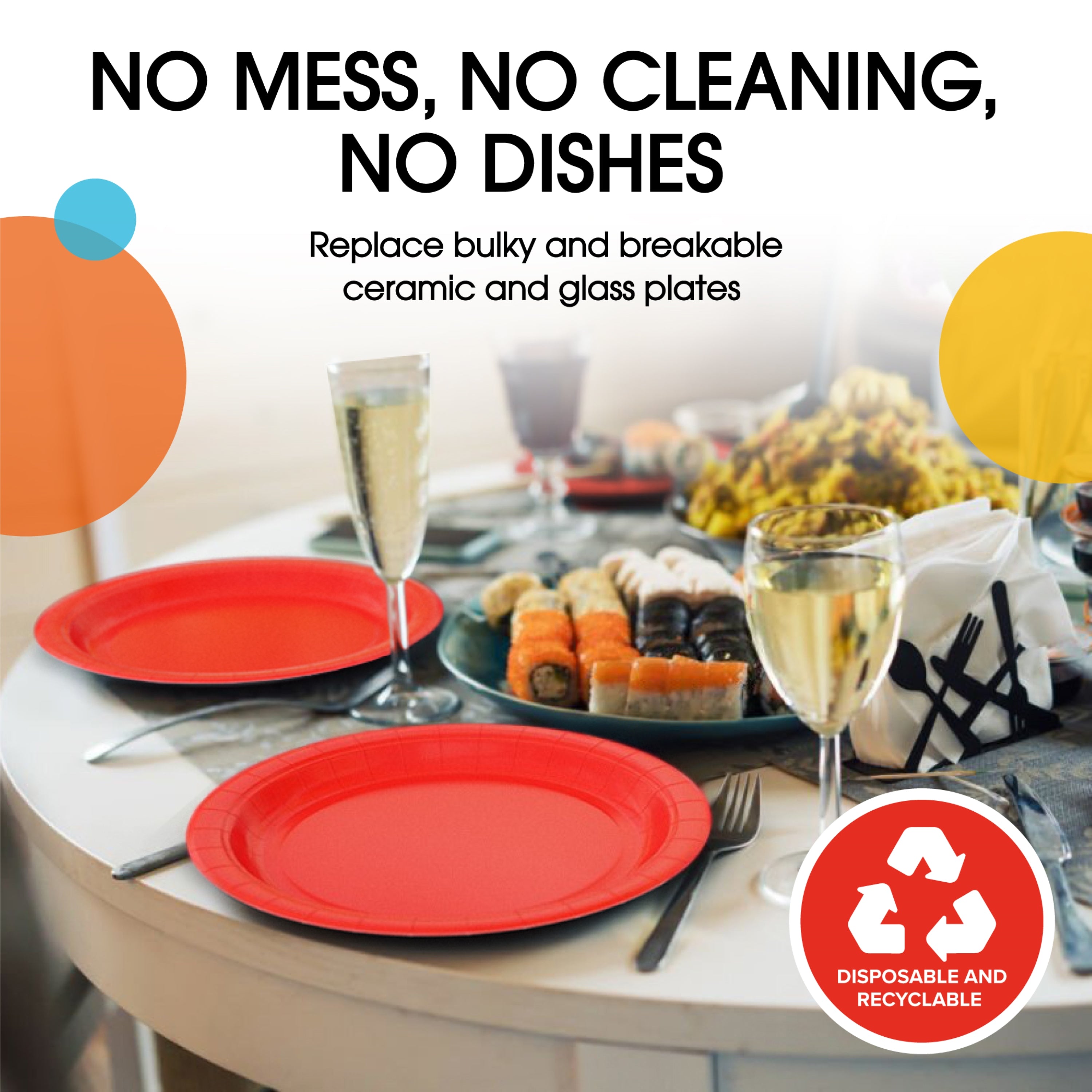 9 in. Red Paper Plates | 100 Count