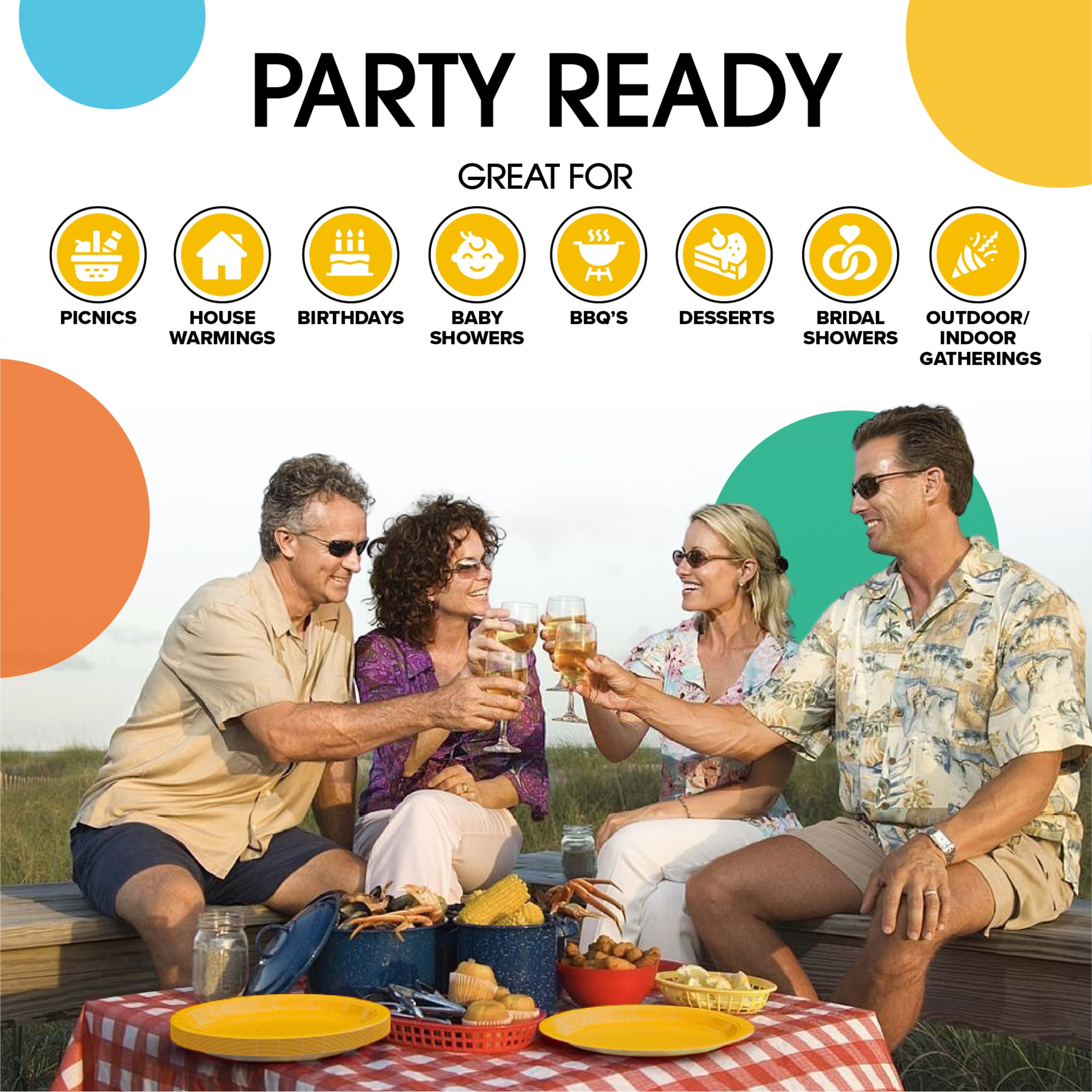 9 in. Yellow Paper Plates | 100 Count