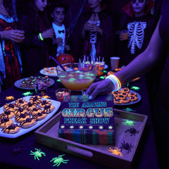 Creepy Carnival Blacklight Lunch Napkins - 6.5 In. x 6.5 In. - 40 Pack