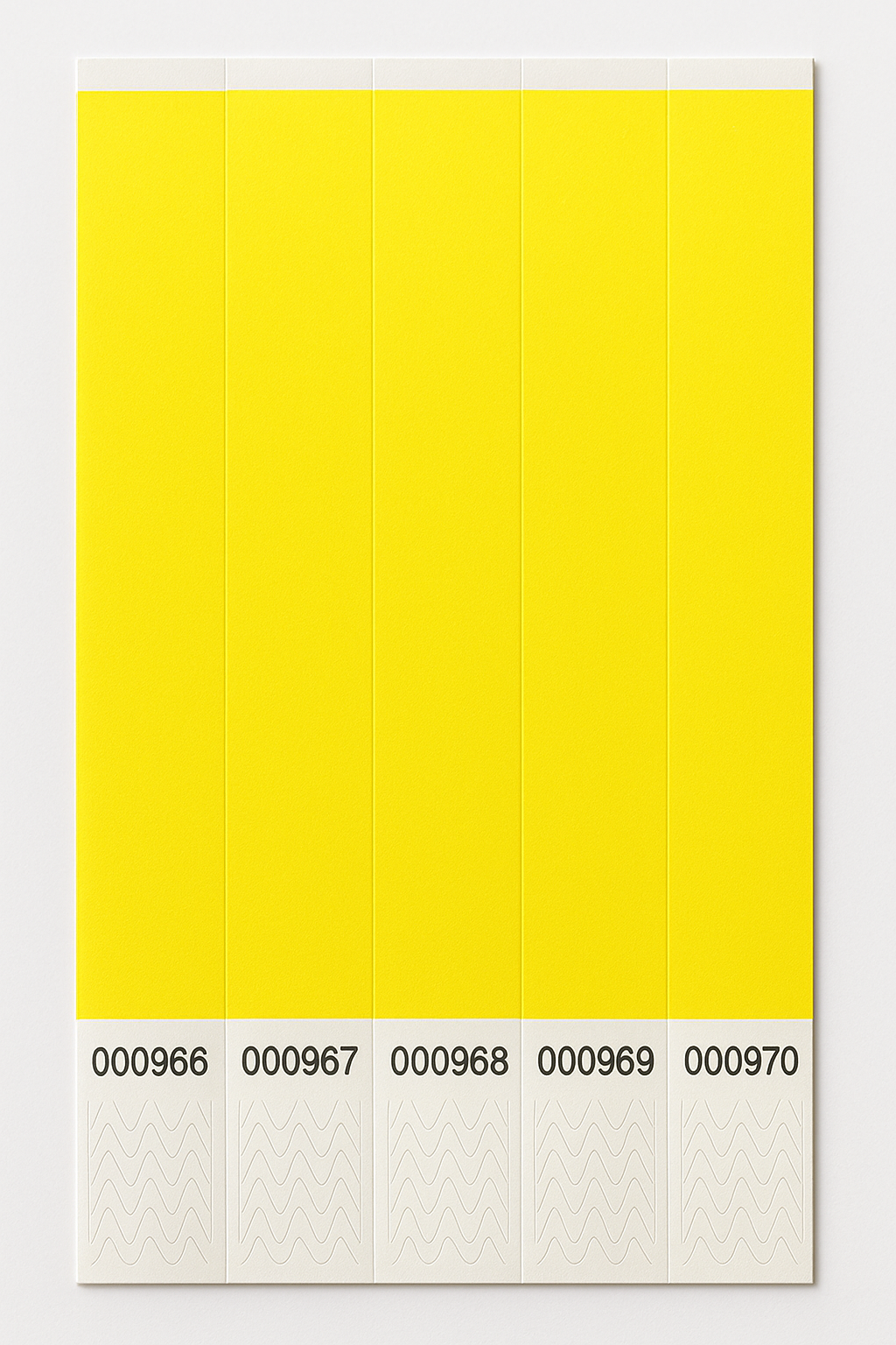 Yellow Solid Wristbands - 500 Pack (3/4" x 10")