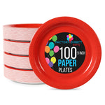 9 in. Red Paper Plates | 100 Count