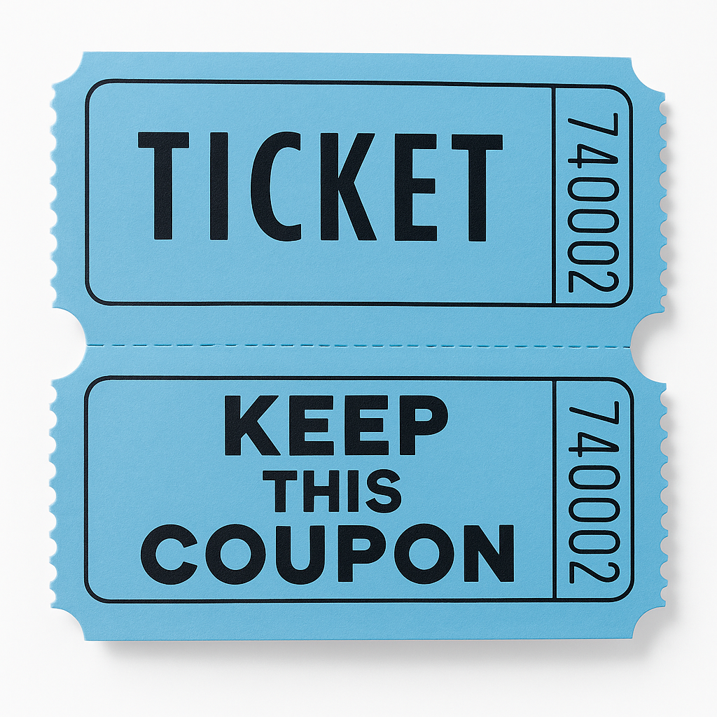 Pink Double Roll Raffle Tickets - 2000 Pack
