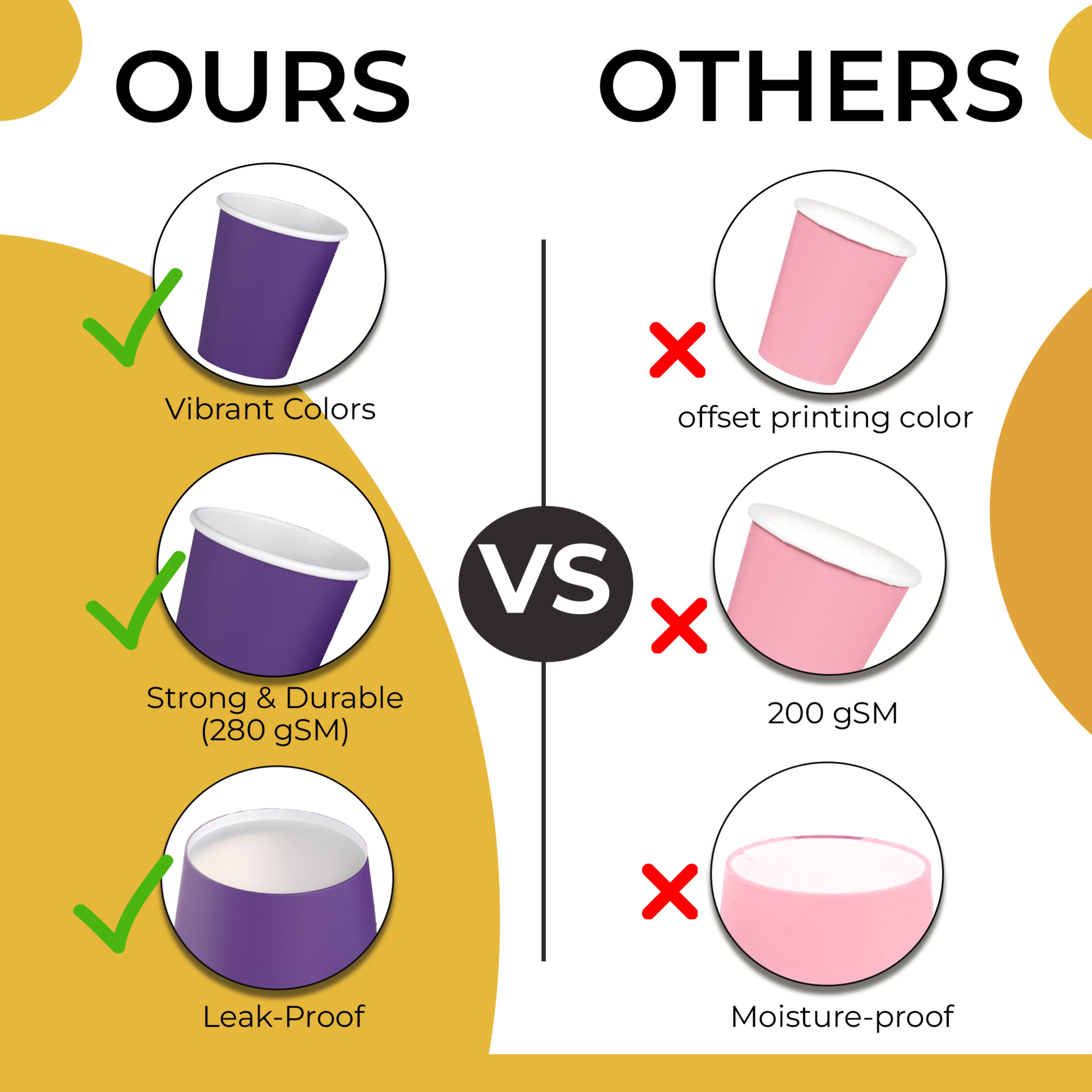 9 oz. Purple Paper Cups - 50 Ct.