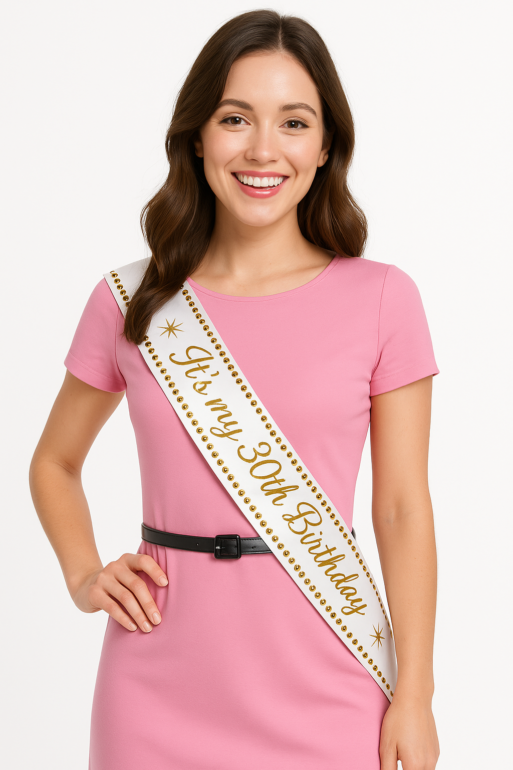 Golden Age "It's My 30th Birthday" Sash - White & Gold