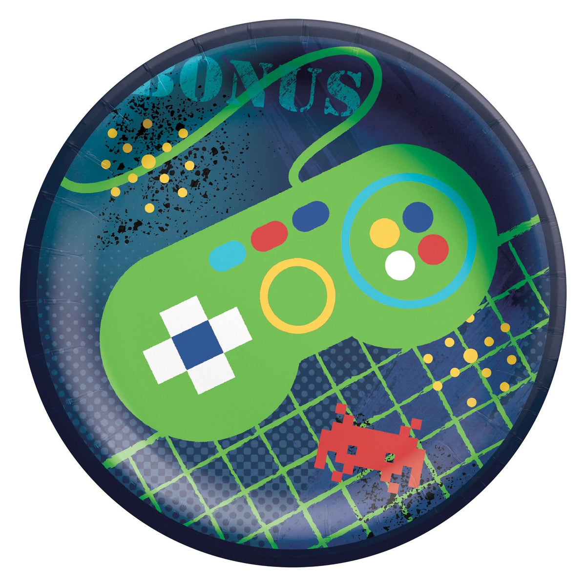 Gamer Party 6.75" Round Paper Plates - 8 Count