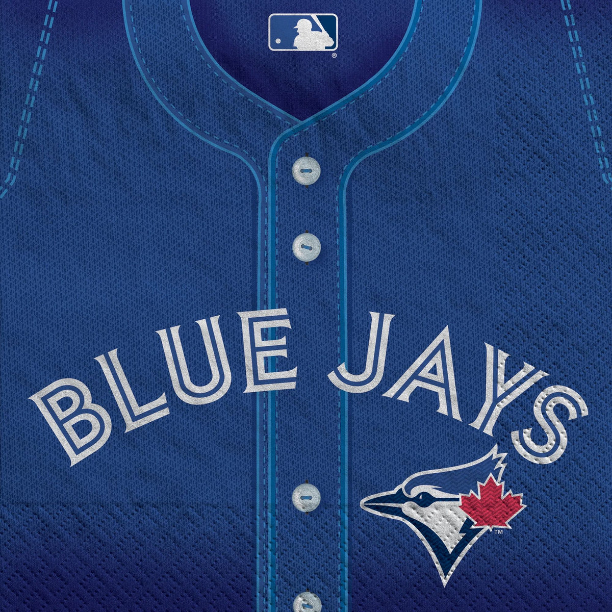 Toronto Blue Jays MLB Jersey Lunch Napkins - 6.5 In. x 6.5 In., 36-Pack