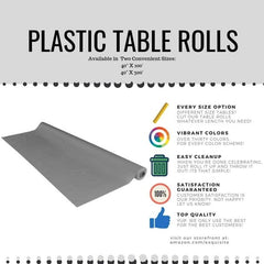 PMA - Premium Quality Plastic Table Cover Roll, 40 in X 100 ft - Yellow