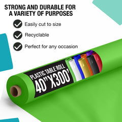 PMA - 40 In. X 300 Ft. Premium Lime Green Table Roll