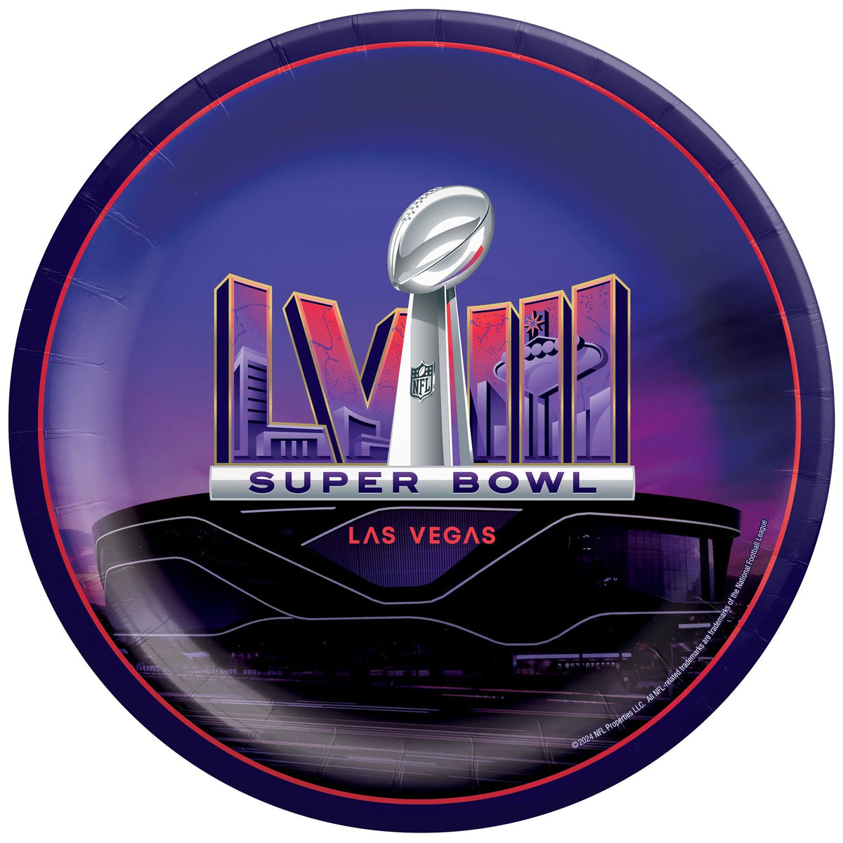 Super Bowl LVIII 10" Round Paper Plates