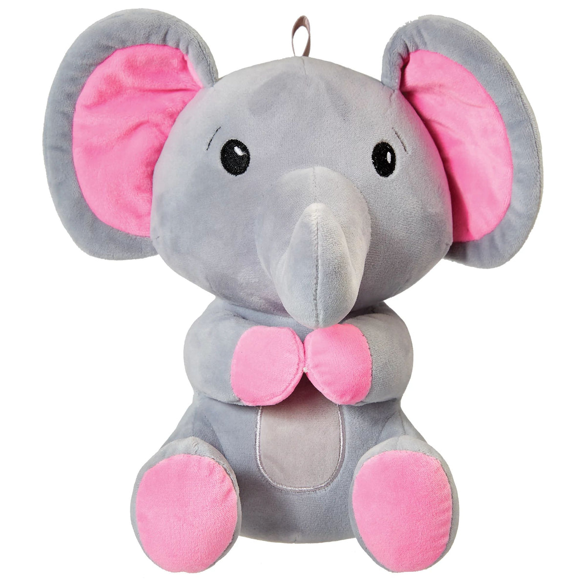 Elephant Plush Balloon Weight Accessory with Pink Accents