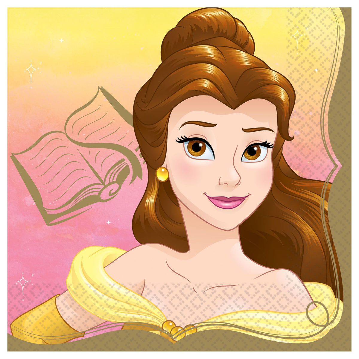Disney Princess Belle Luncheon Napkins - 6.5 In. x 6.5 In. - 16 Pack