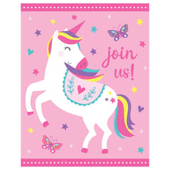 Magical Unicorn Birthday Invitation Cards