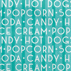 Movie Night Beverage Napkins - Hollywood Party Theme, 40 Pack - 5 In. X 5 In.