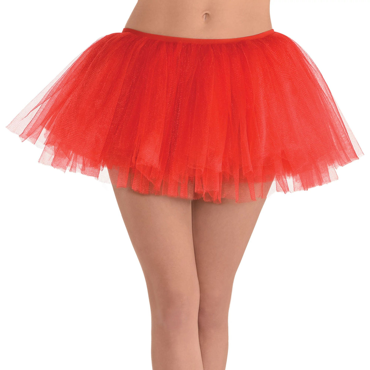Vibrant Red Adult Tutu Skirt – Perfect for Costumes & Team Spirit